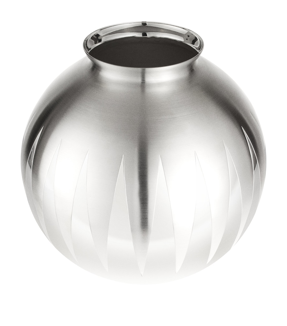 Christofle Sterling Silver Dents-de-Loup Vase (33cm) Silver Image 2