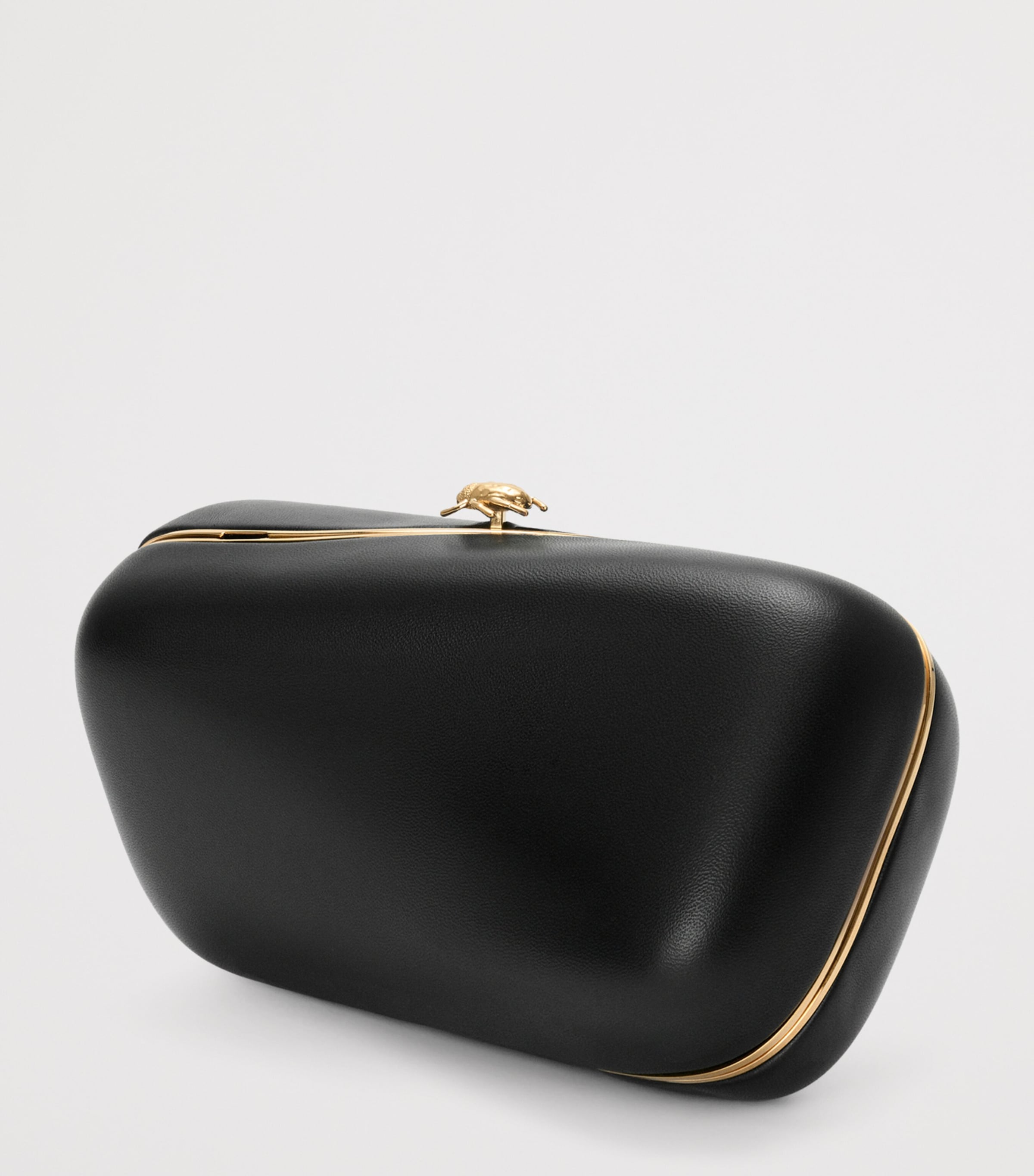 LOEWE Leather Twisted Minaudiere Clutch Bag Black Image 5