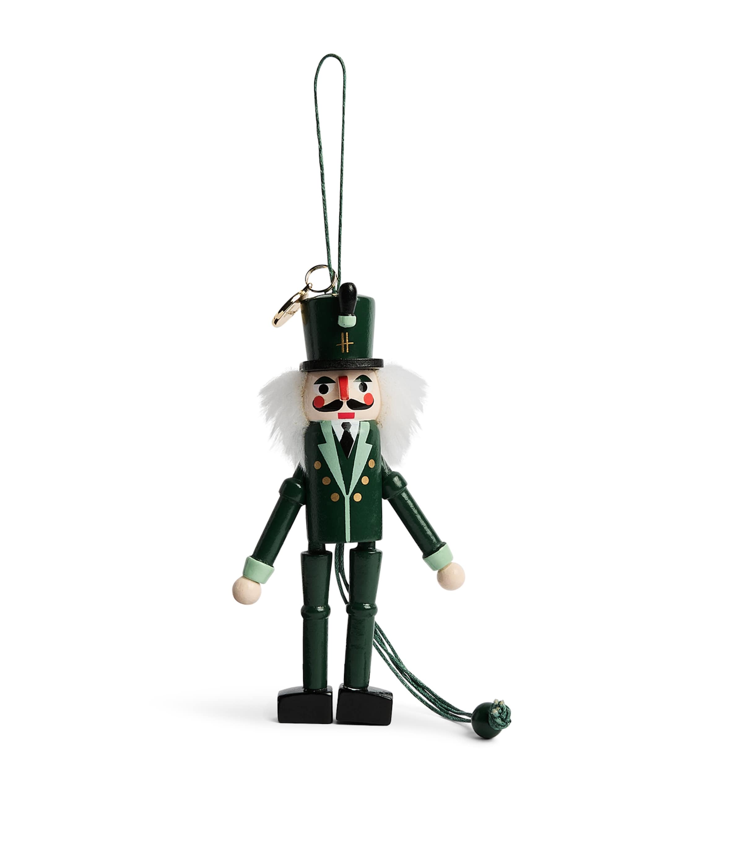 Harrods Green Man Nutcracker Pully Decoration Green Image 1