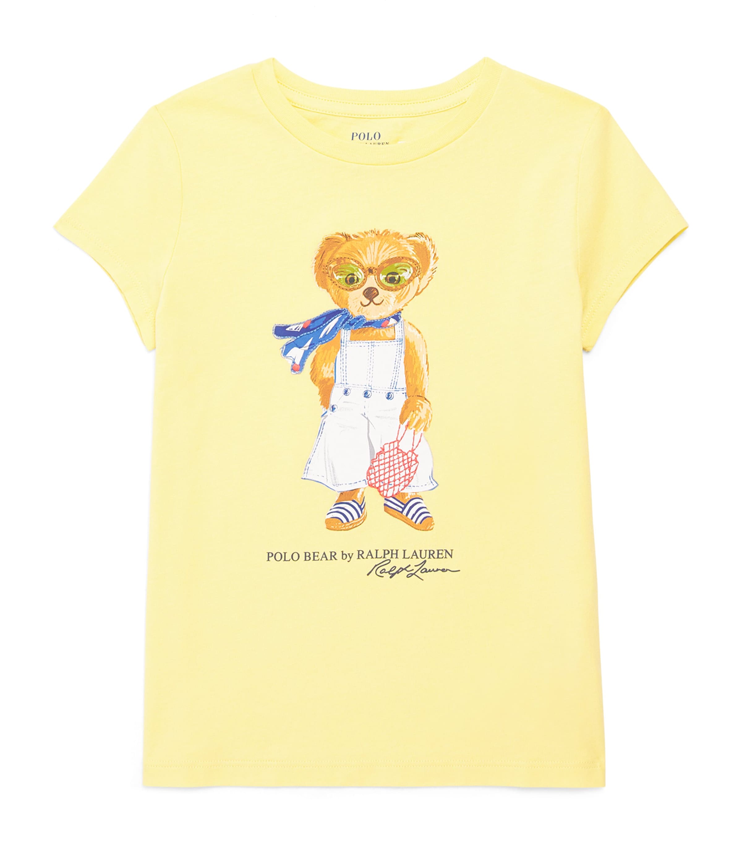 Ralph Lauren Cotton Polo Bear T-shirt In Yellow