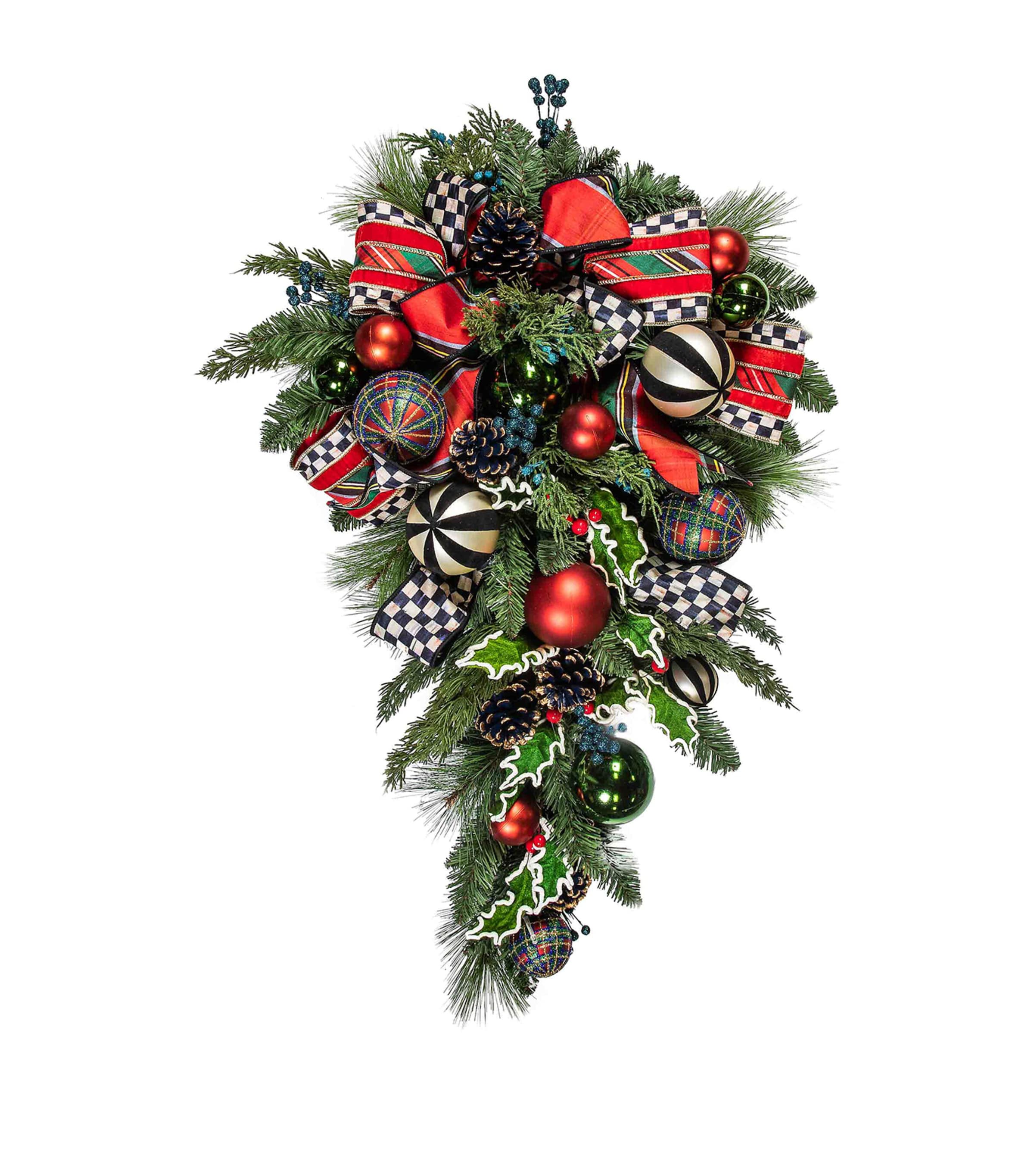 Mackenzie-childs Metal And Plastic Tartastic Illuminated Swag In Multi