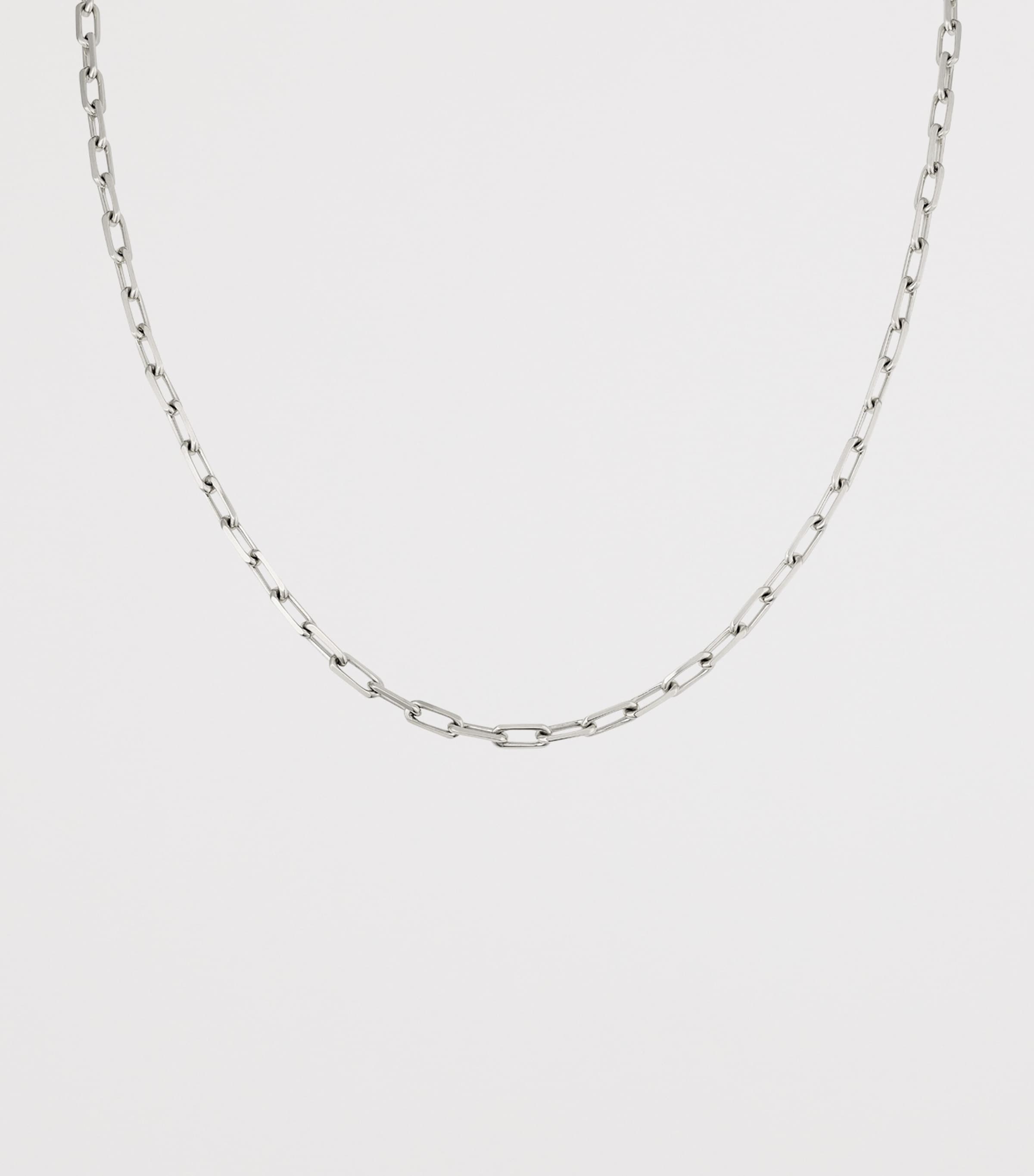 Cartier Small White Gold Santos de Cartier Chain Necklace White Gold Image 3