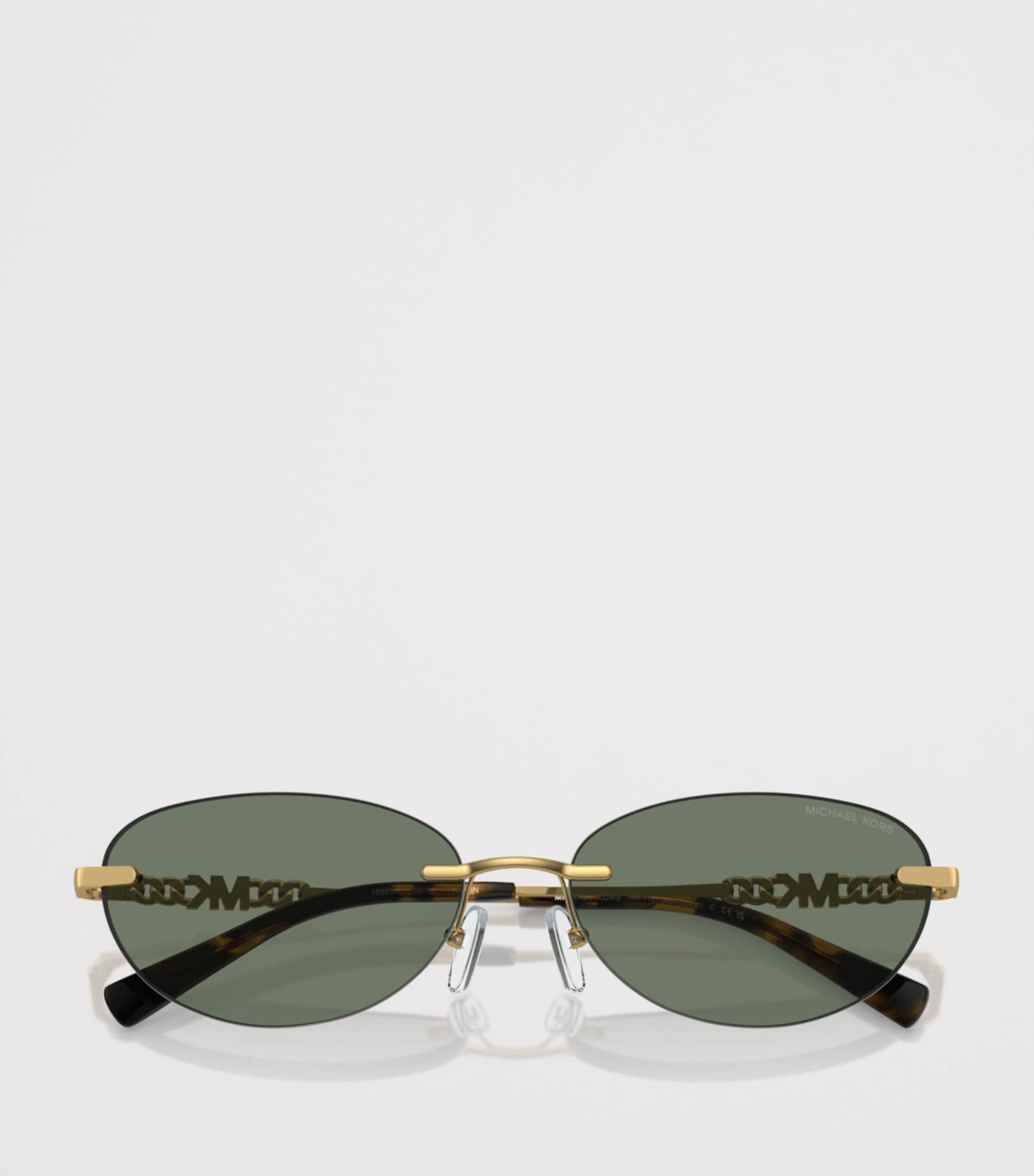 Michael Kors Manchester Oval Sunglasses Green Image 5