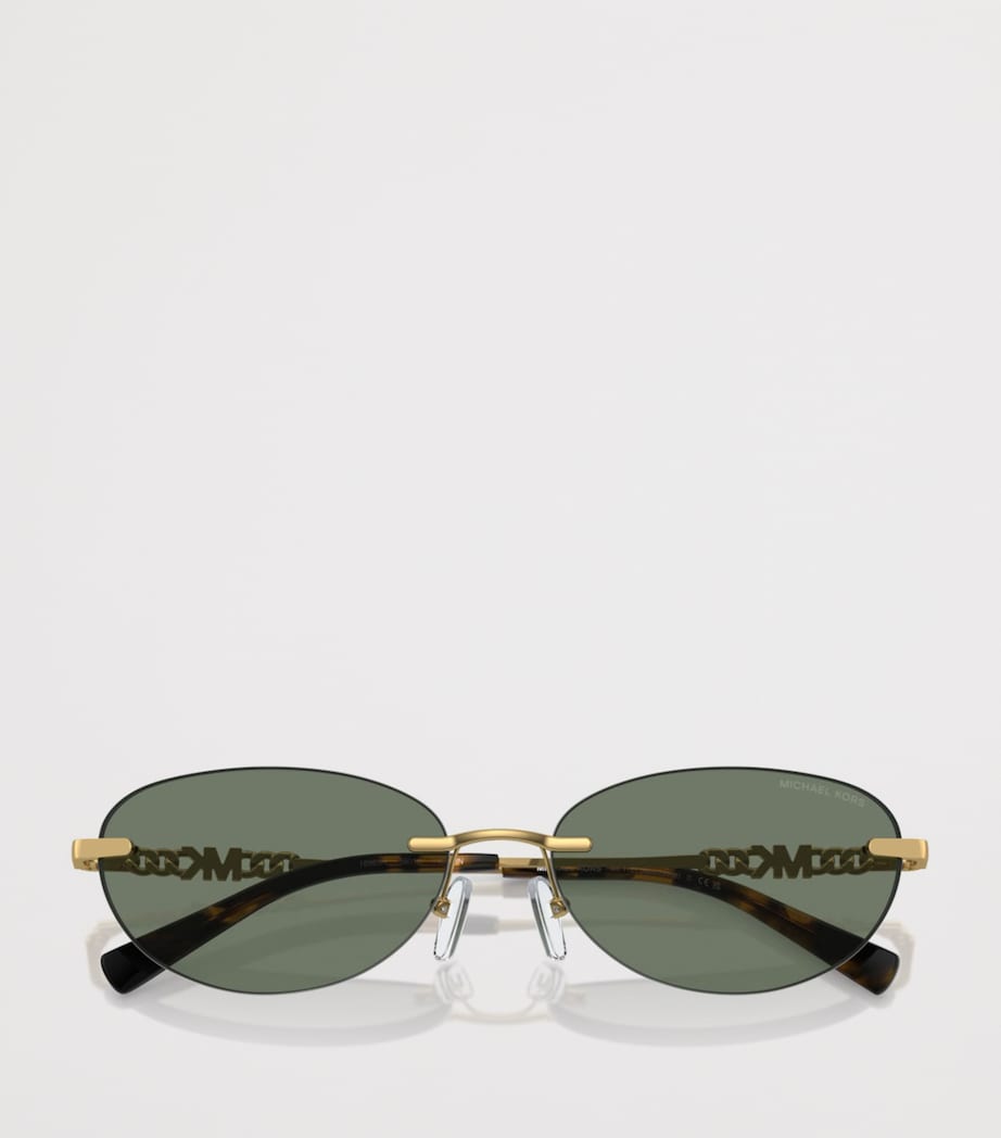 Michael Kors Manchester Oval Sunglasses Green Image 5