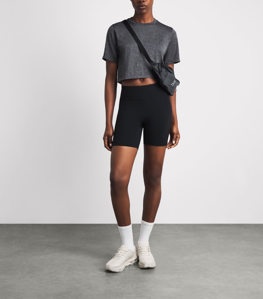 On Womens Train Flex Crop T-Shirt Ember Heather Image 2