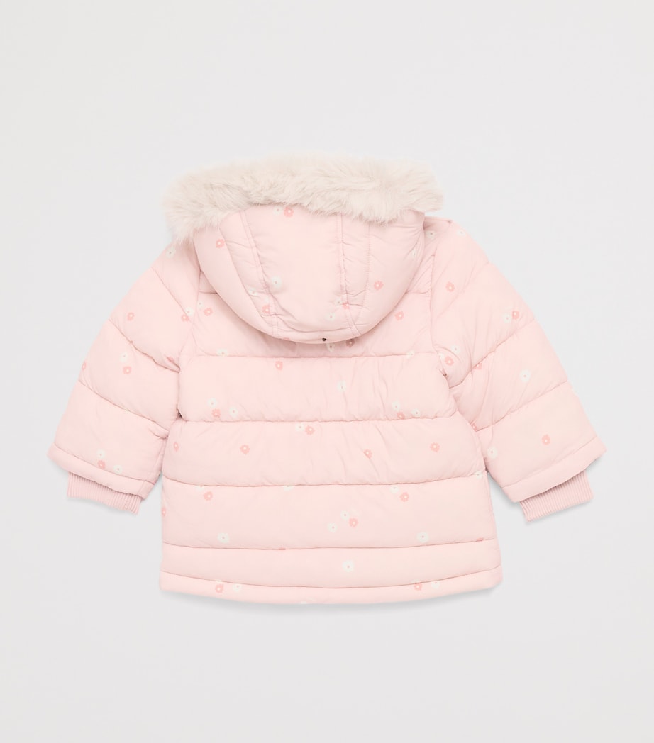 Floral Print Padded Puffer Jacket (6 Months - 3 Years) PINK FLORAL Image 2