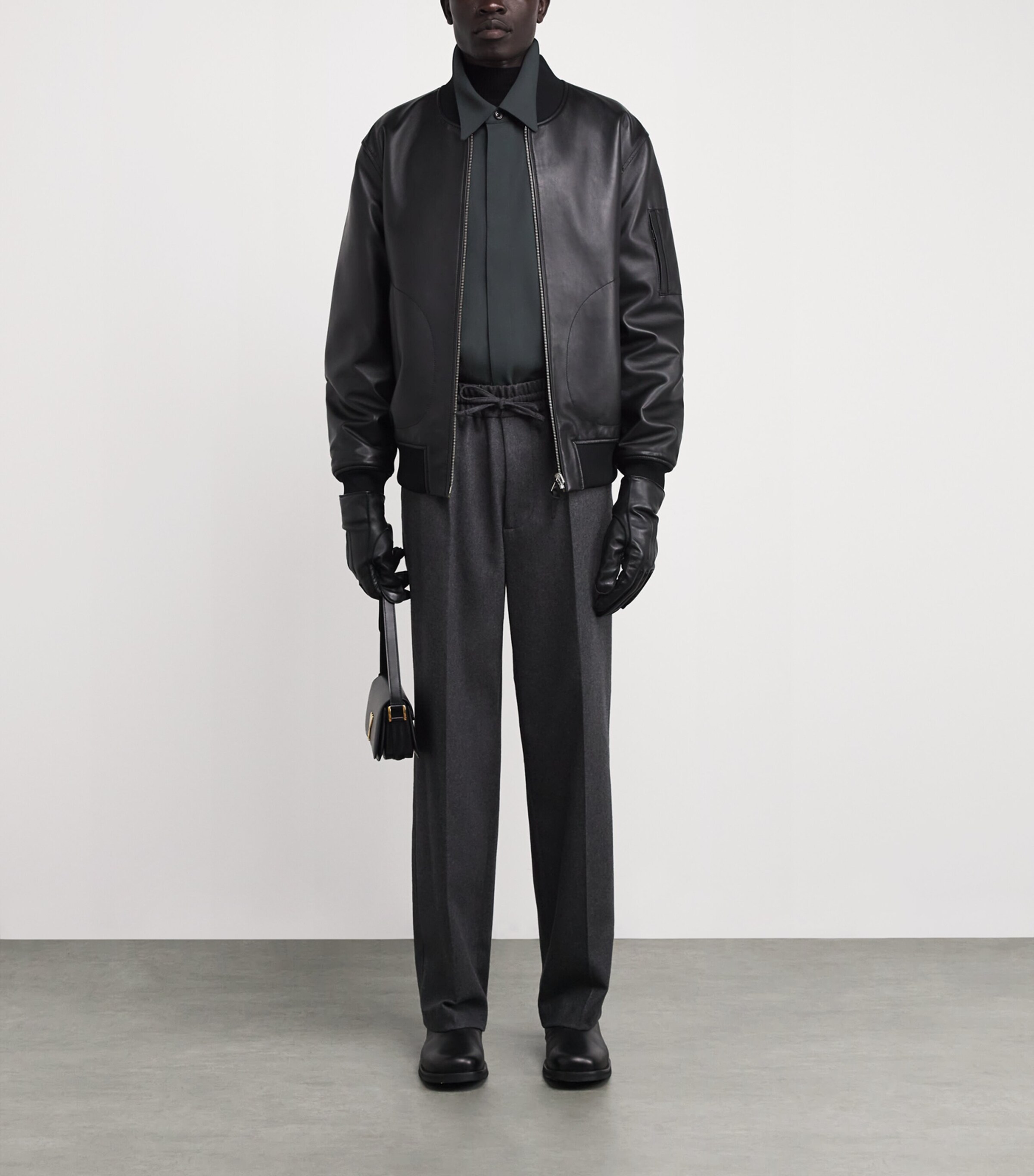 Wool Oversized Shirt 020 - ANTHRACITE Image 2