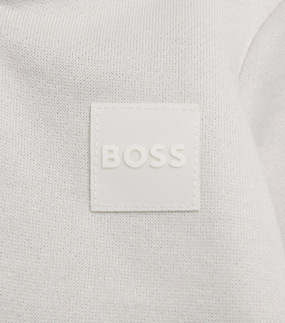 BOSS Kidswear Patch Logo Hoodie and Sweatpants Set (3 Months-3 Years) Ivory Image 4