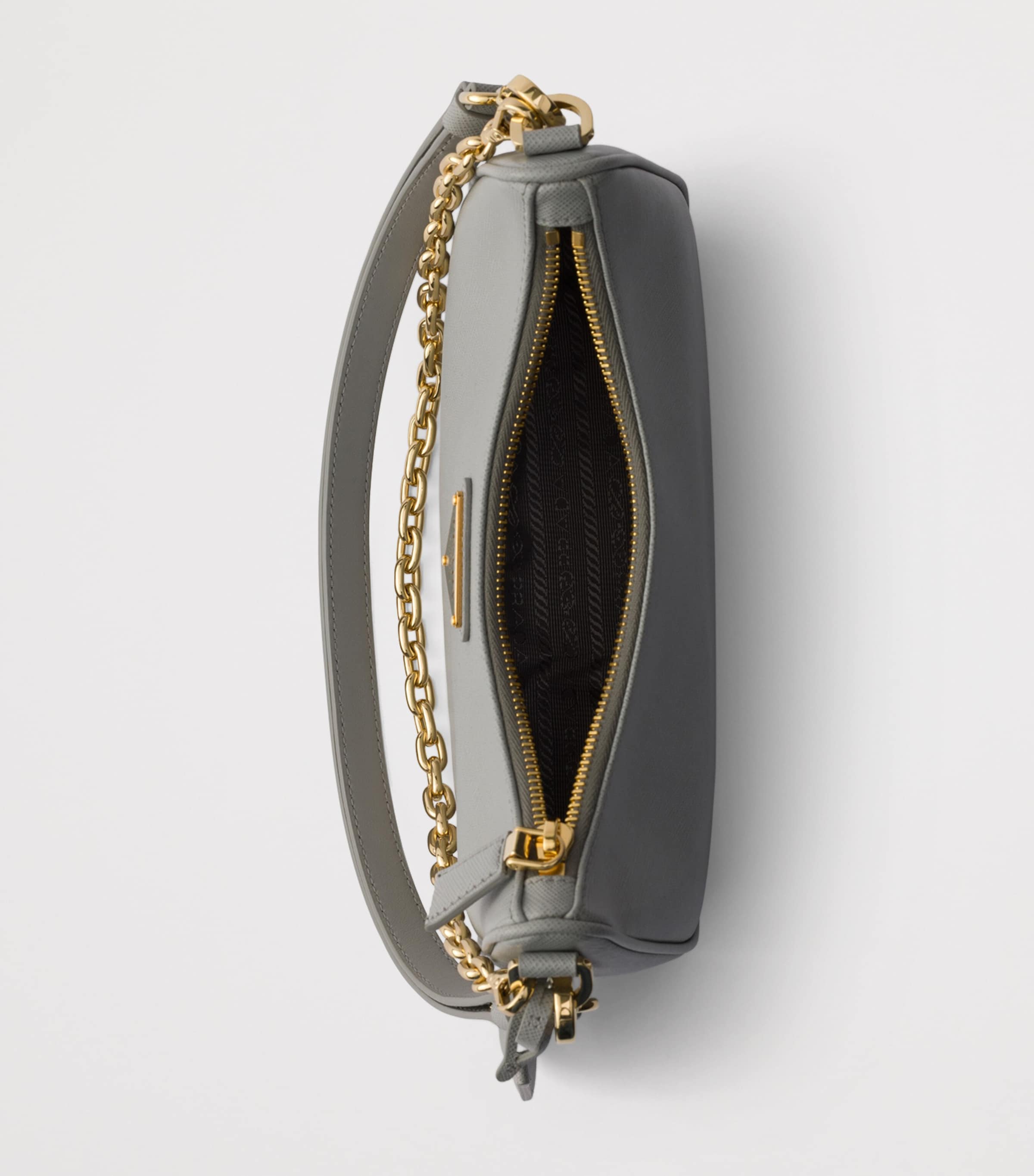 Prada Mini Saffiano Leather Re-Edition Bag Grey Image 4