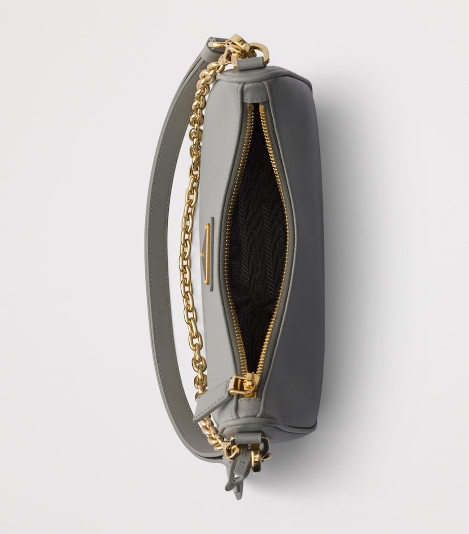 Prada Mini Saffiano Leather Re-Edition Bag Grey Image 4