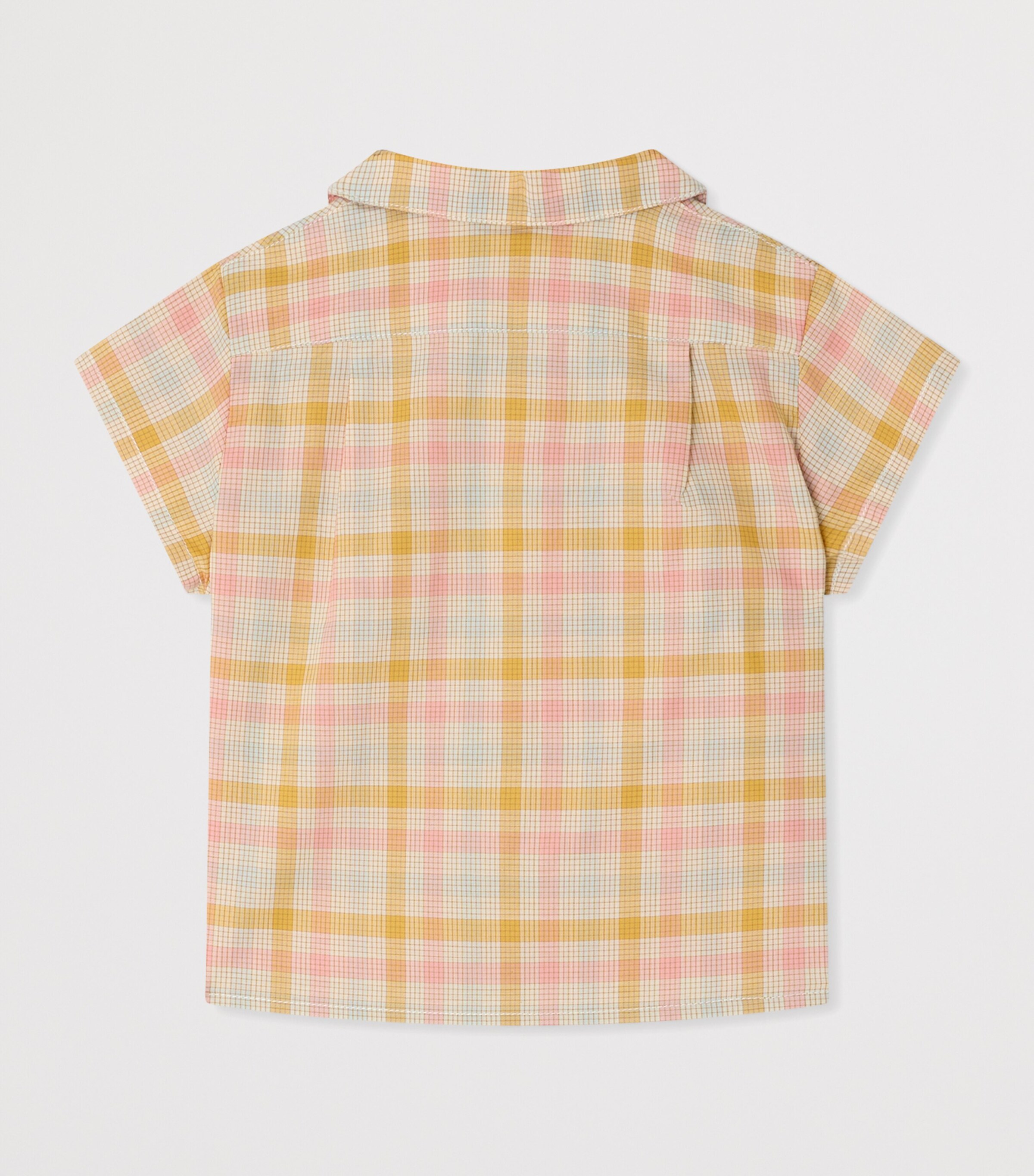 Bonpoint Cotton Check Shirt (6-18 Months) Ca Rose Image 2