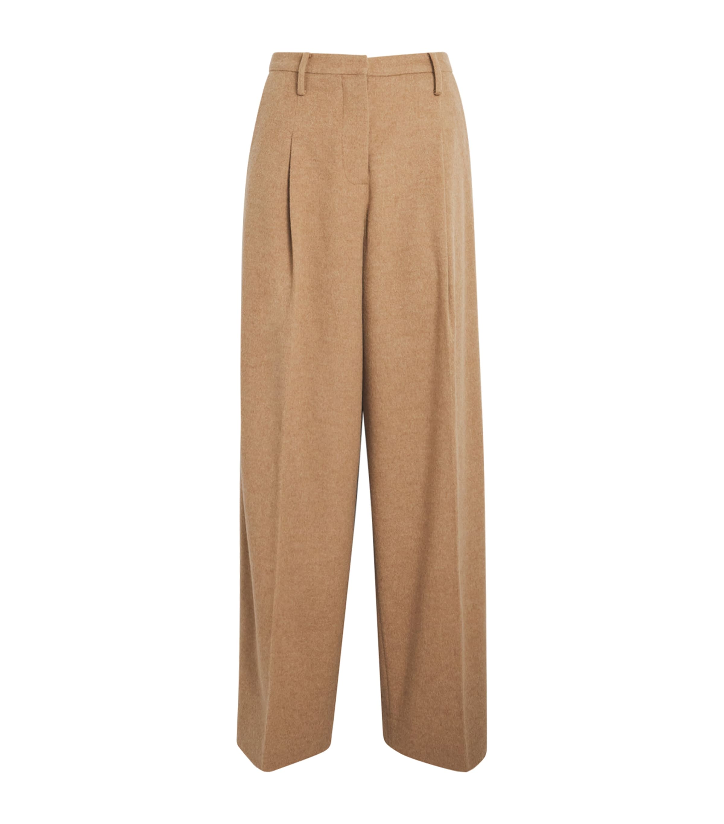 By Malene Birger Wool-silk-cashmere Elsa Trousers In Brown