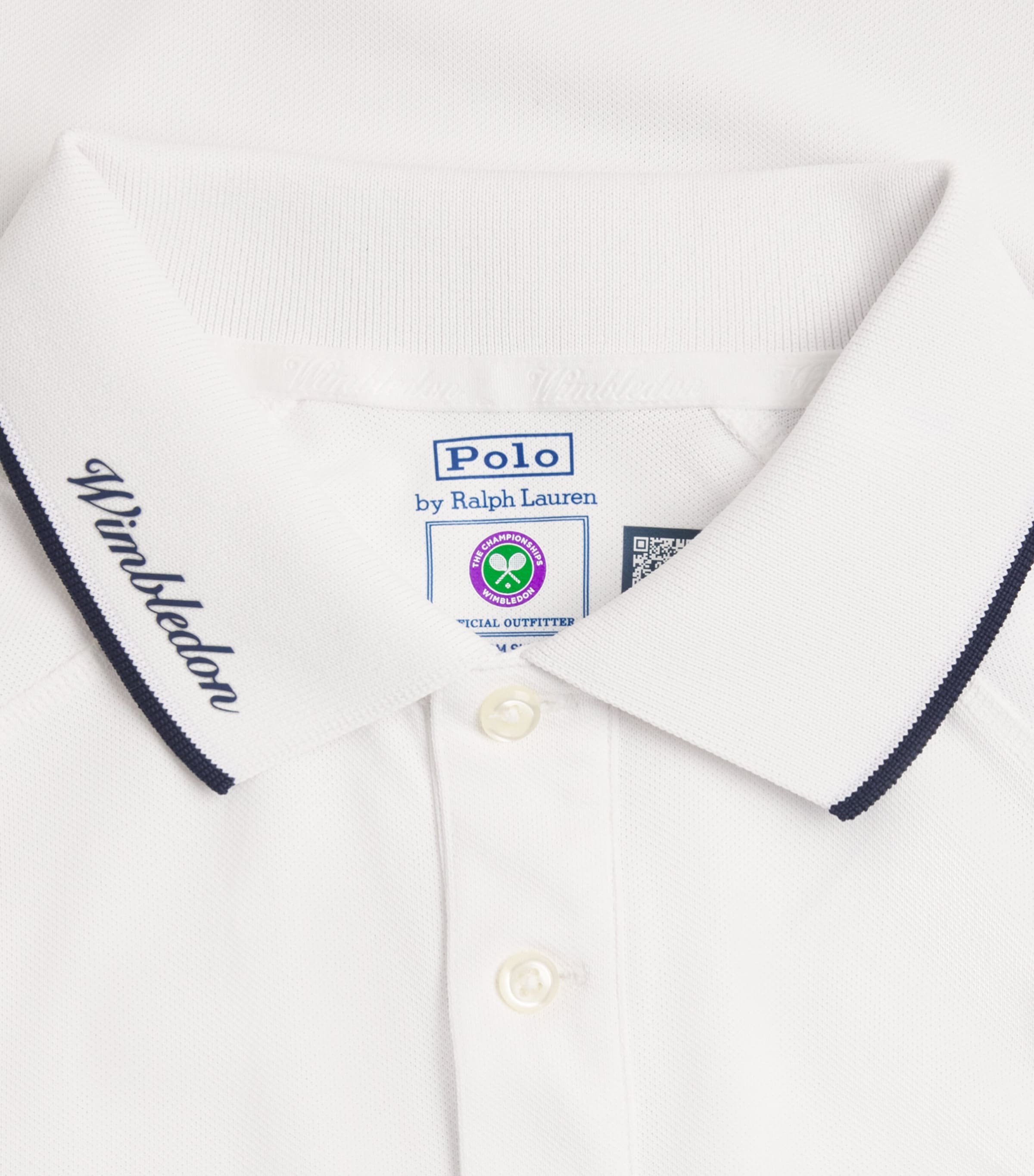 RLX Ralph Lauren Mens x Wimbledon Performance Piqué Polo Shirt Ceramic White Image 6