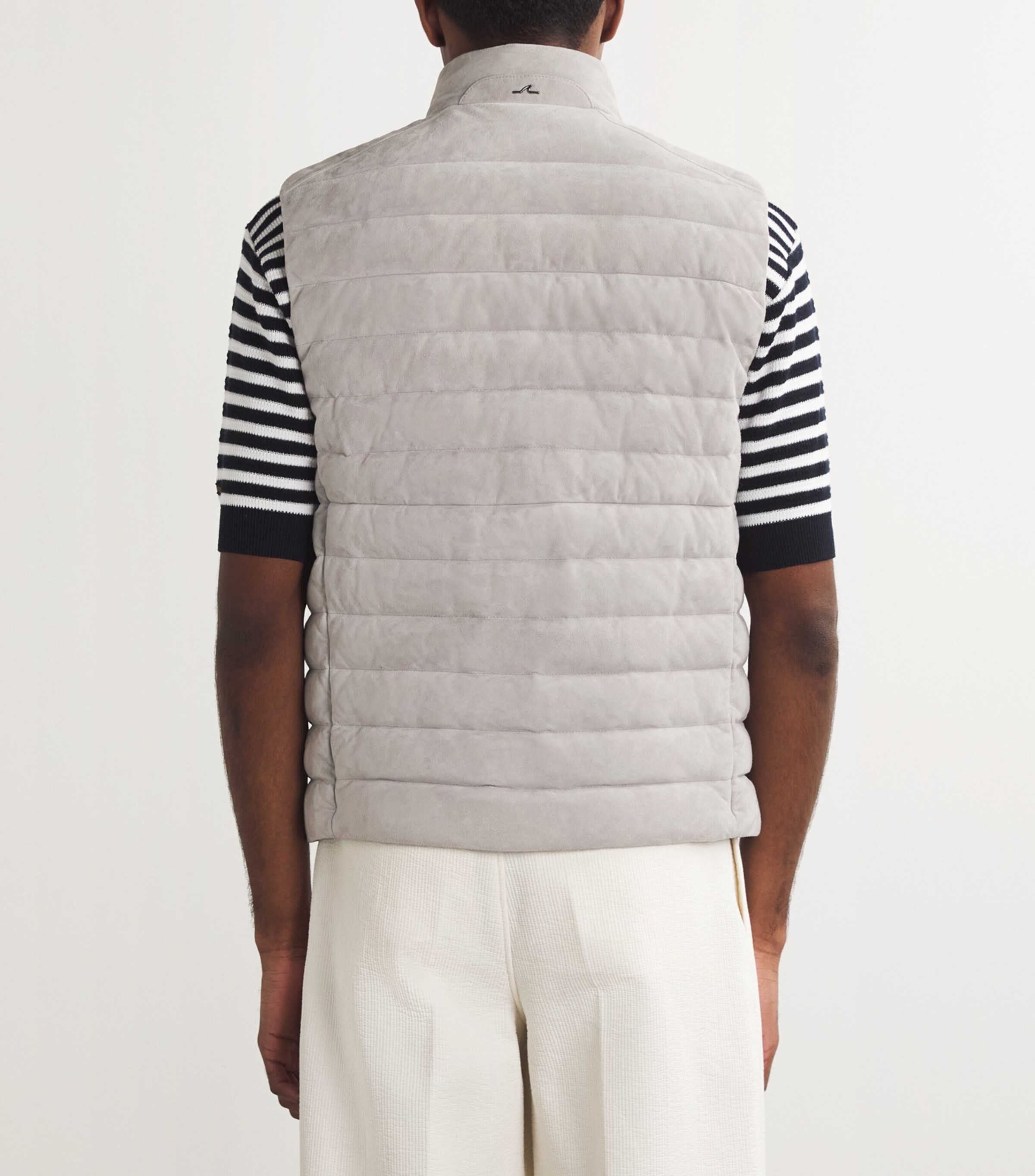 Paul & Shark Mens Down Suede Gilet Image 4