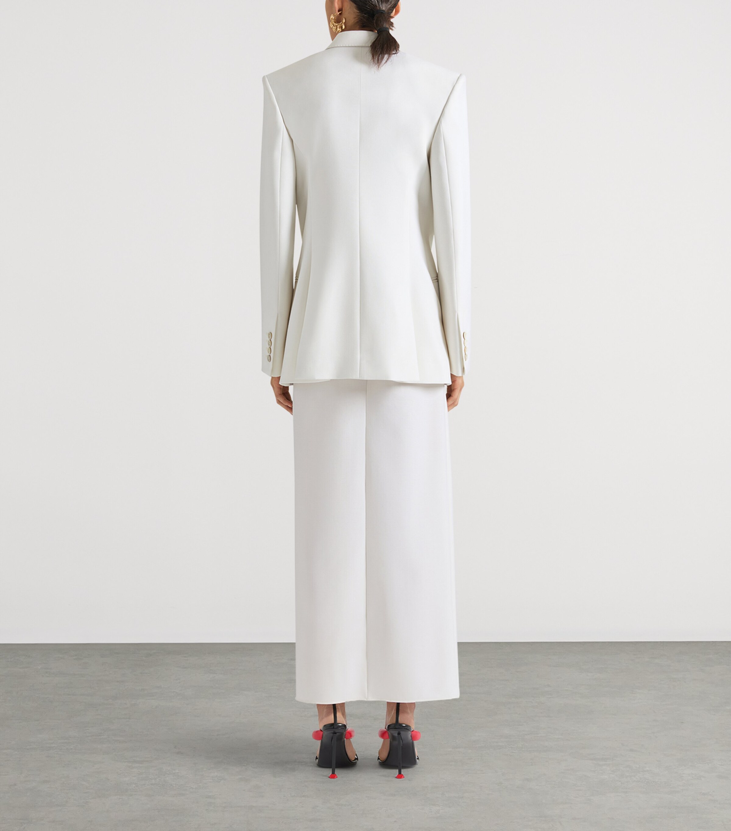 Givenchy Womens Wool-Mohair Double-Breasted Blazer White Image 3