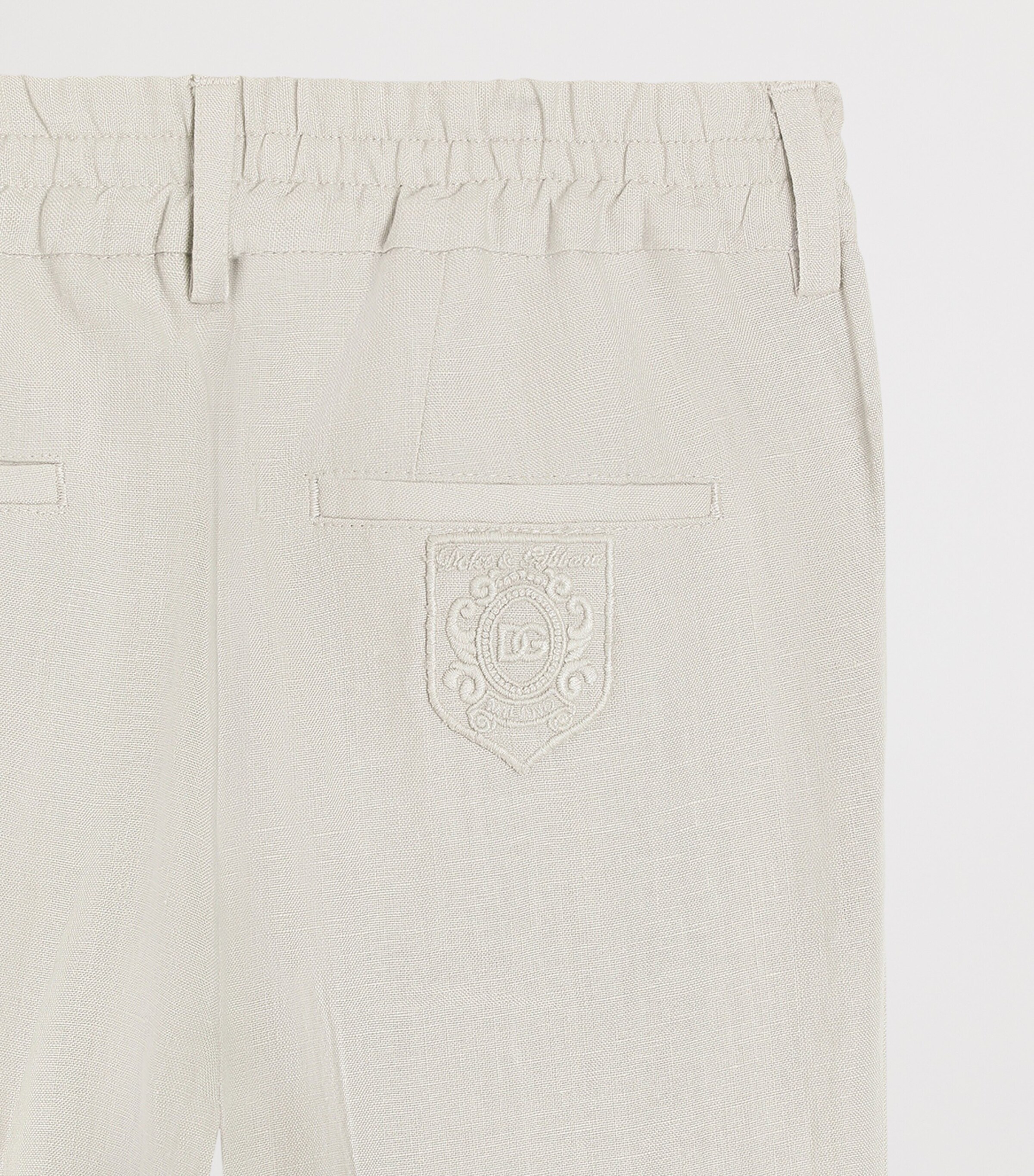 Dolce&Gabbana Kids Linen Trousers (8-14 Years) Beige Image 4
