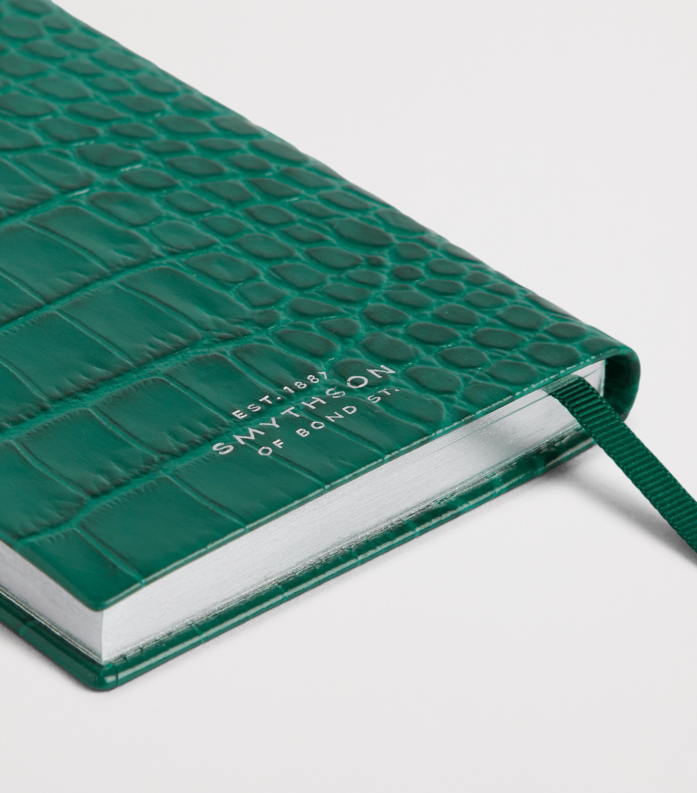 Smythson Mara Leather Panama Notebook Petrol Image 4