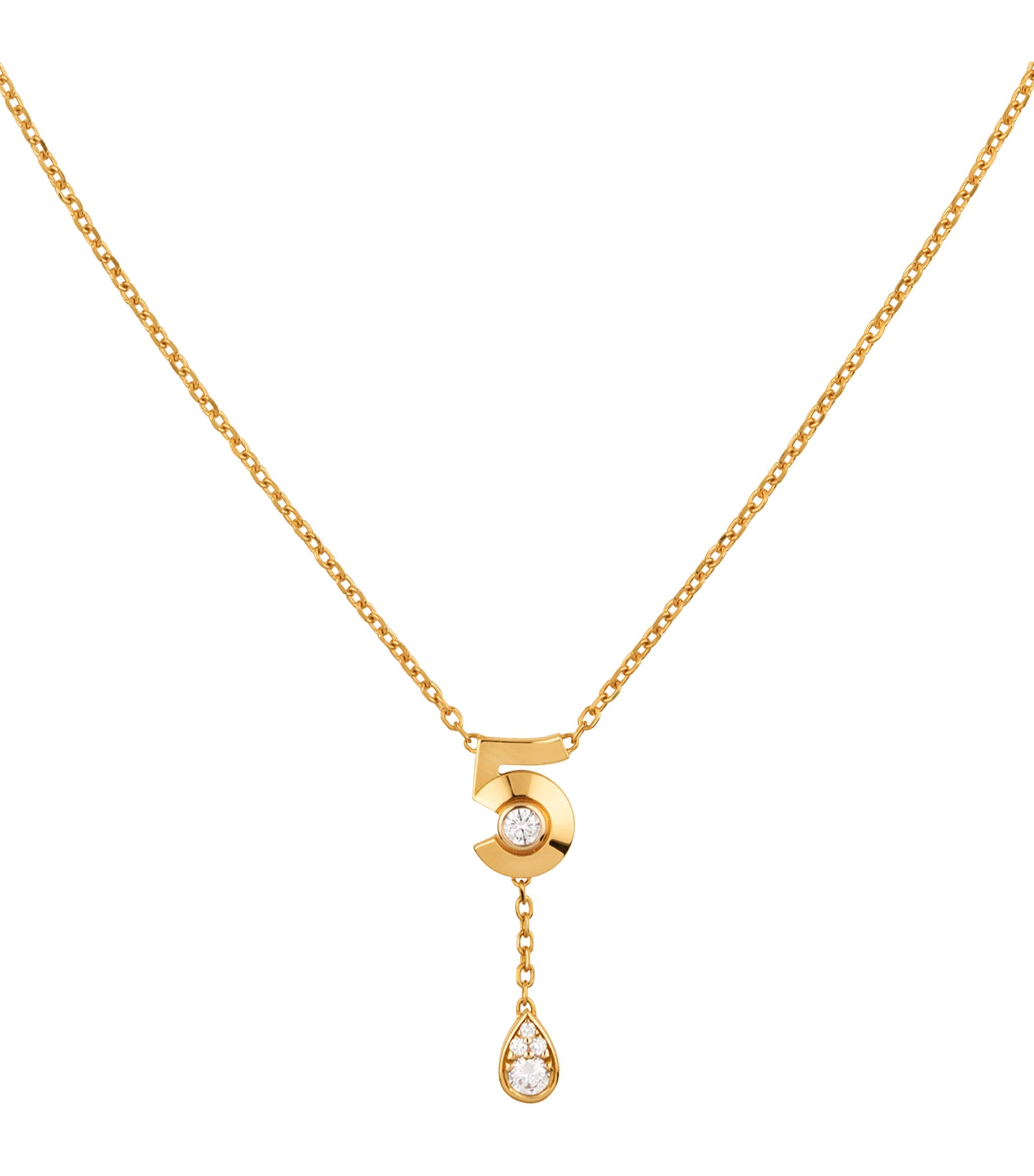 Yellow Gold and Diamond Extrait de N°5 Necklace YELLOW Image 1