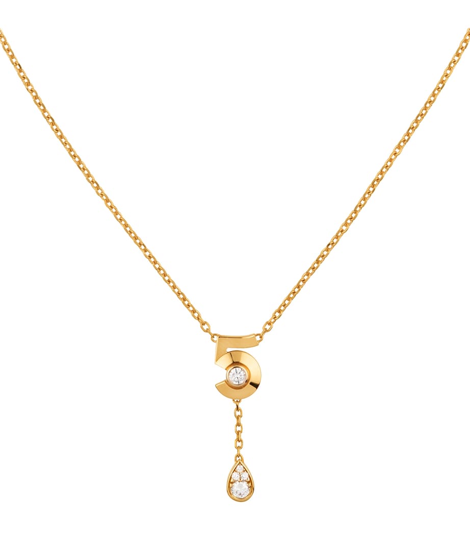 Yellow Gold and Diamond Extrait de N°5 Necklace YELLOW Image 1