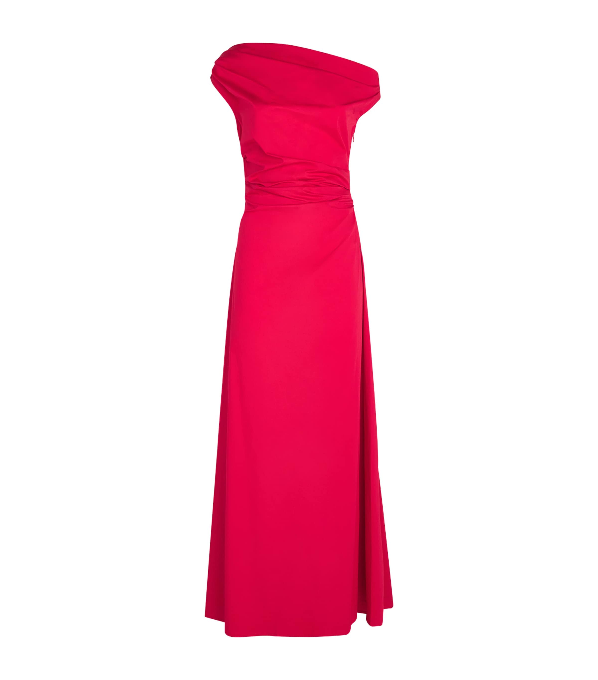 STAUD Red Silk-Blend Phare Maxi Dress | Harrods US