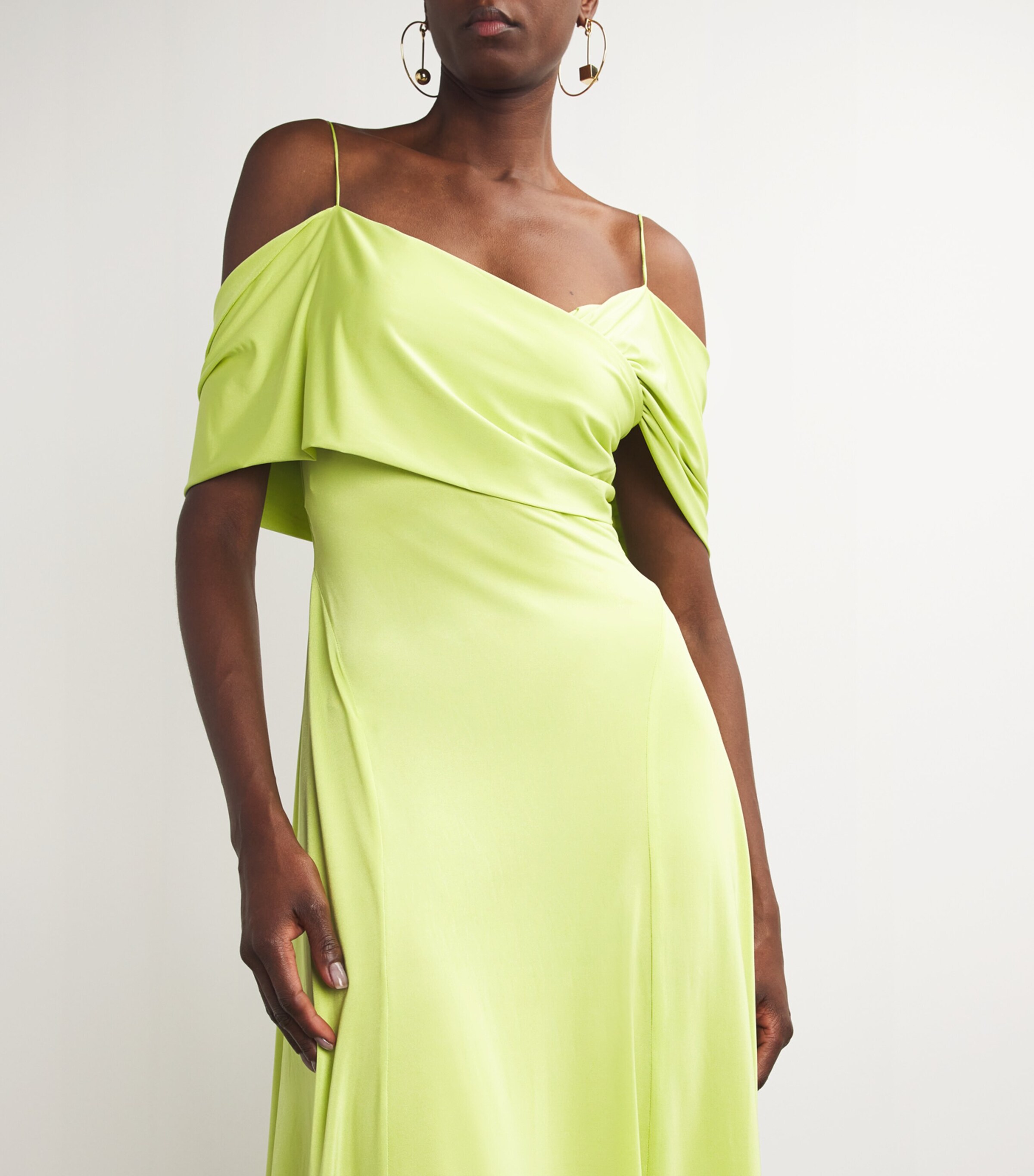 Draped Luminous Linger Gown PISTACHIO Image 4