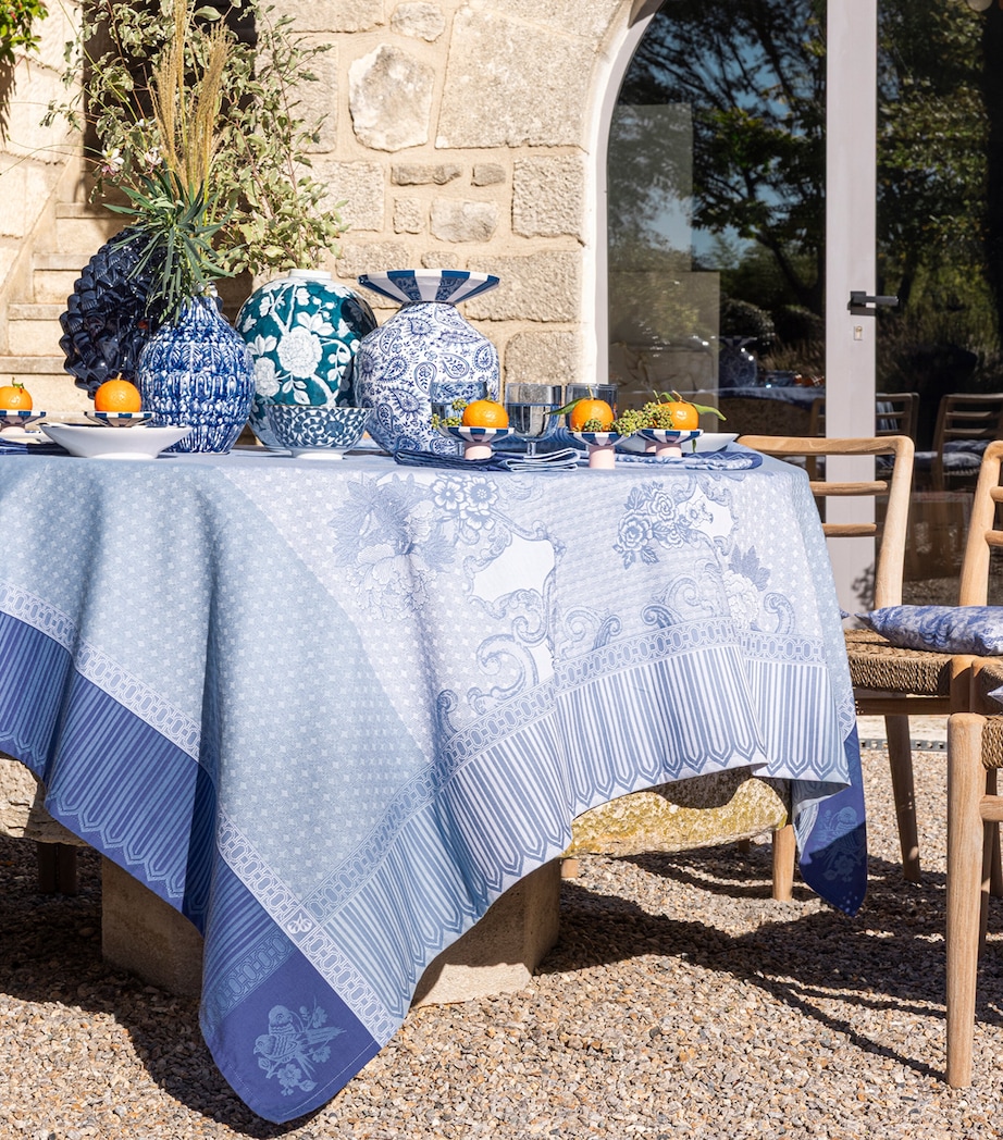 Le Jacquard Français Coated Cotton Promenade Impériale Tablecloth (175cm x 320cm) Blue Image 2