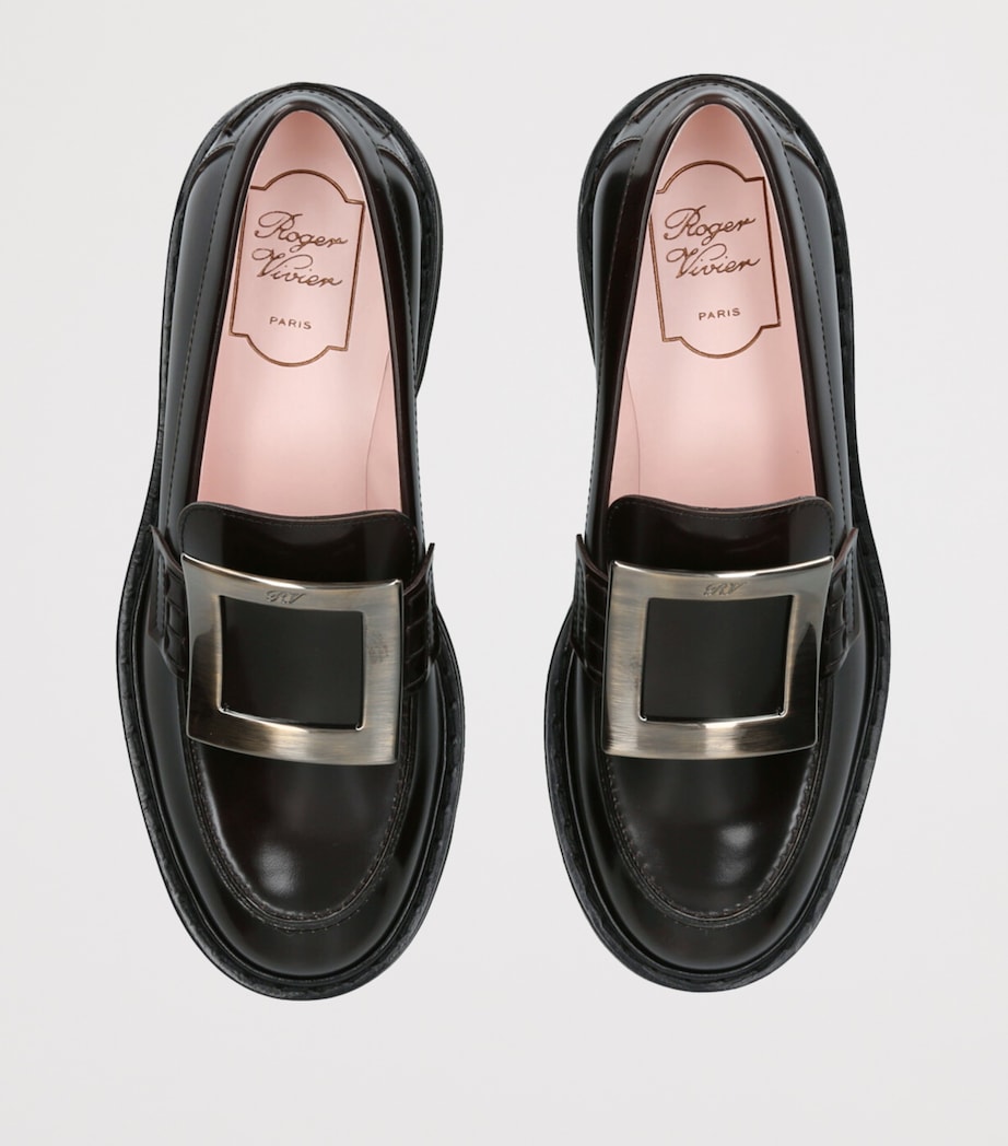 Leather Viv' Rangers Loafers BROWN Image 4