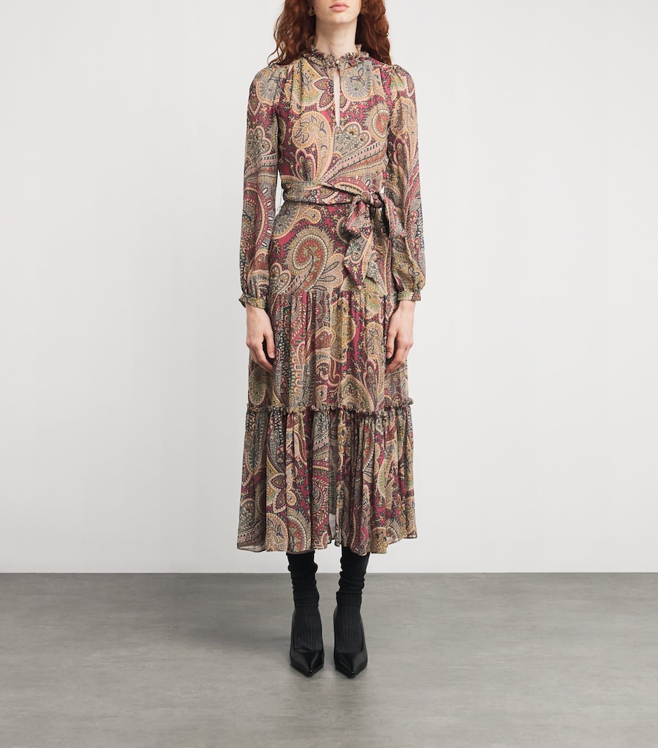 Silk Tie-Waist Maxi Dress X0867 Image 3