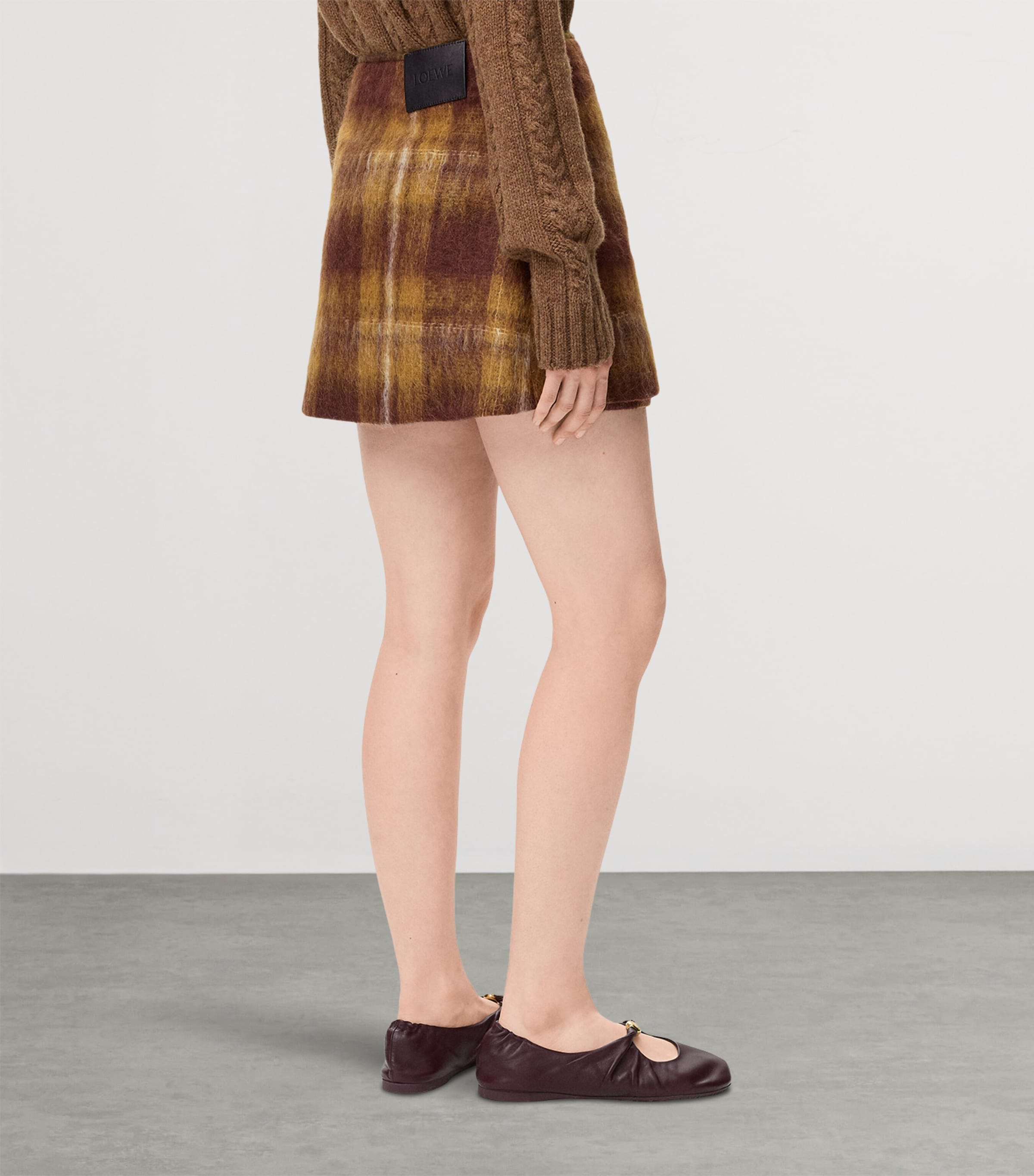 Mohair-Wool Buckled Mini Skirt YELLOW/MULTICOLOR Image 4