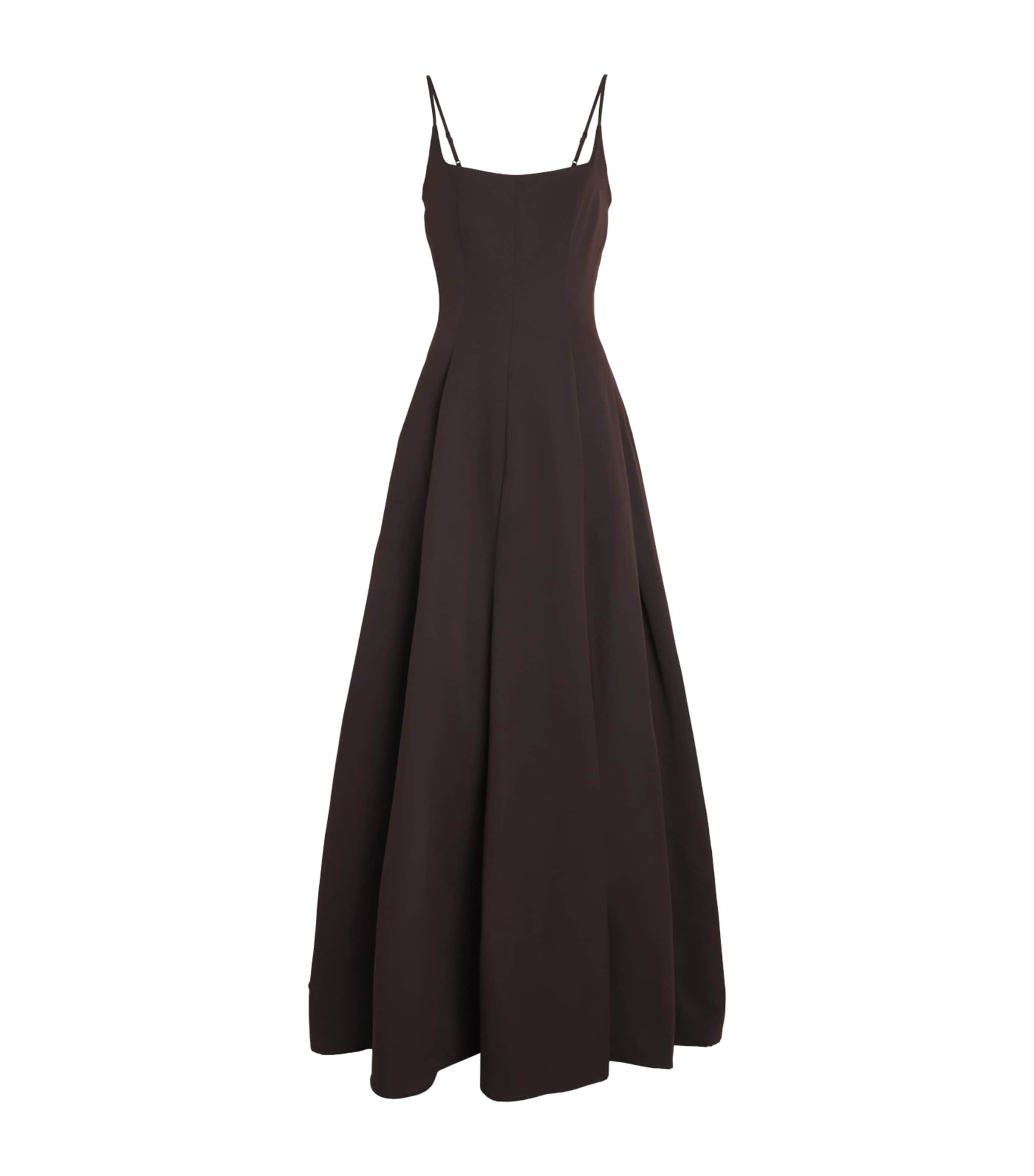 STAUD Brown Cotton-Blend Joy Maxi Dress | Harrods US