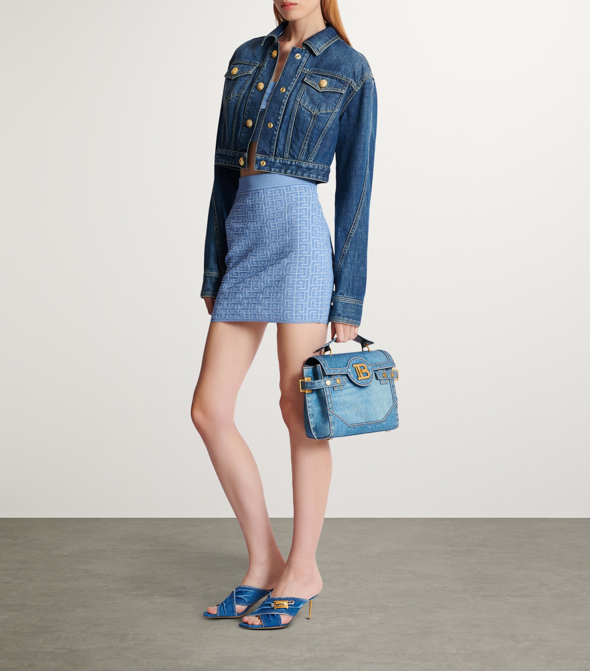 PB Labyrinth Knitted Mini Skirt BLEU/BLEU BRILLANT Image 8