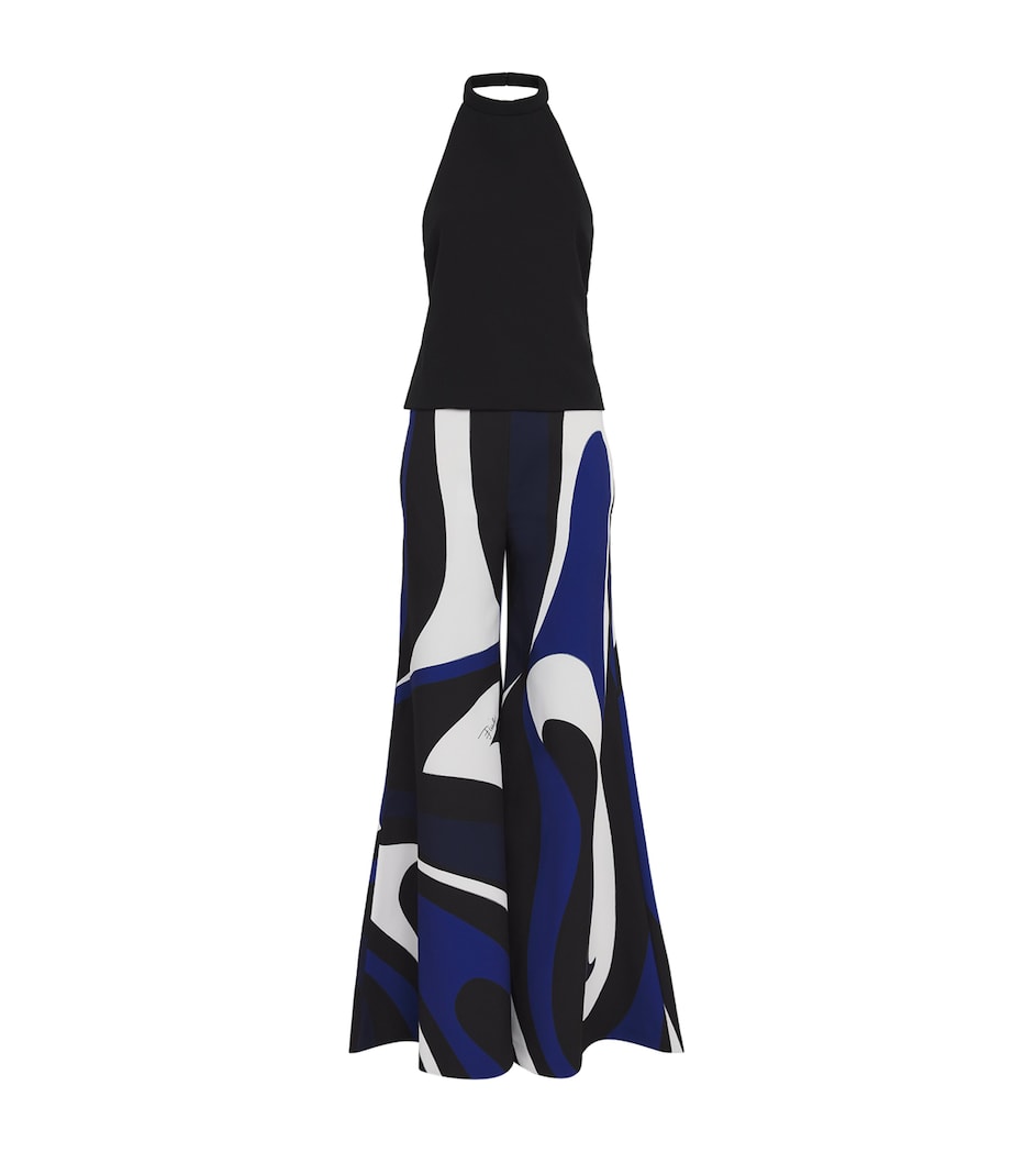 Halterneck Marmo Jumpsuit 999 NERO Image 1