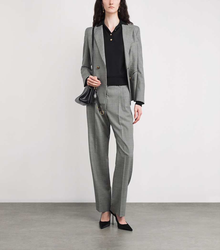 Silk-Cotton Polo Long-Sleeve T-Shirt N000 BLACK Image 2