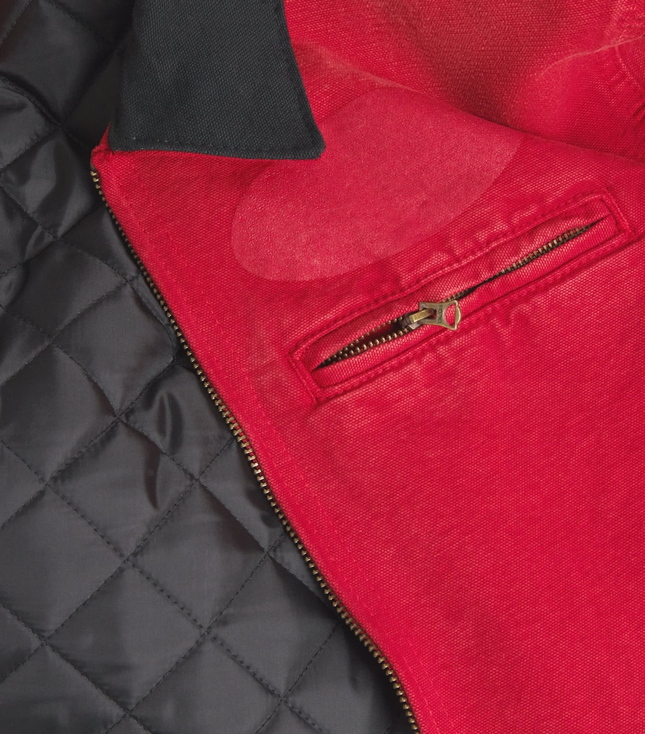 Canvas Sun-Faded Work Jacket RED Image 5
