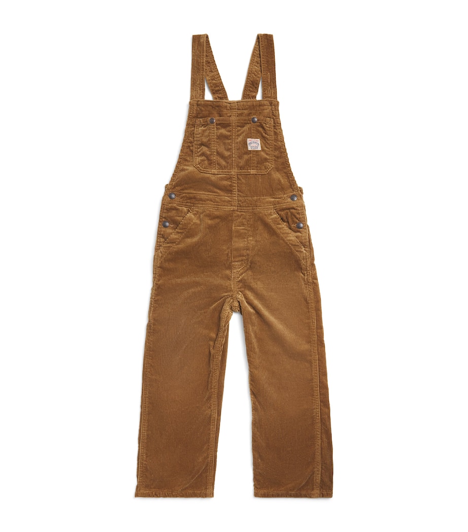 Ralph Lauren Kids Cotton Corduroy Dungarees (2-7 Years) Khaki Image 1