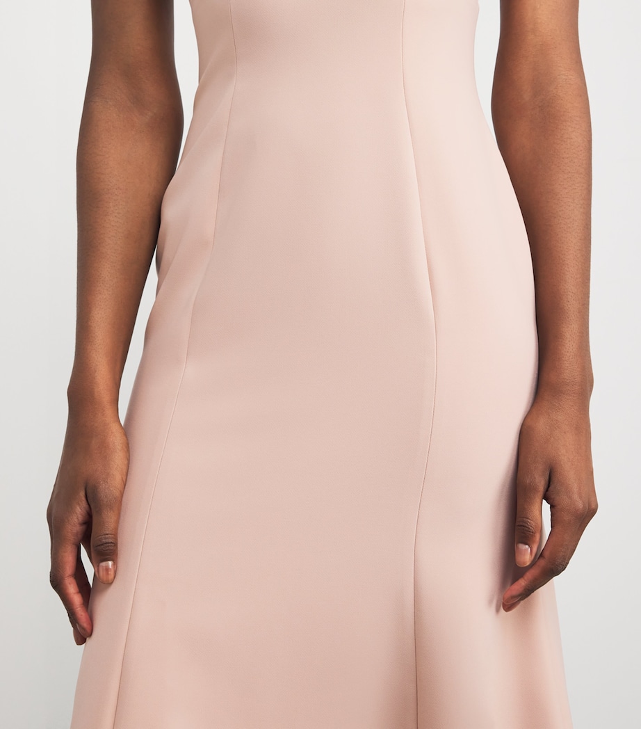 Crepe Embellished Rose Bud Midi Dress 2116 POWDER S G BDNG Image 6
