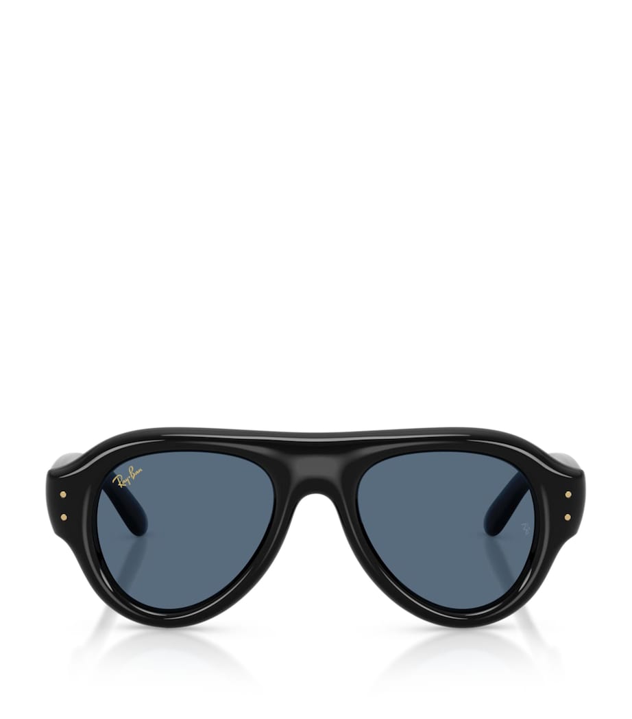 Ray-Ban Aviator Puffer Sunglasses Black Image 1