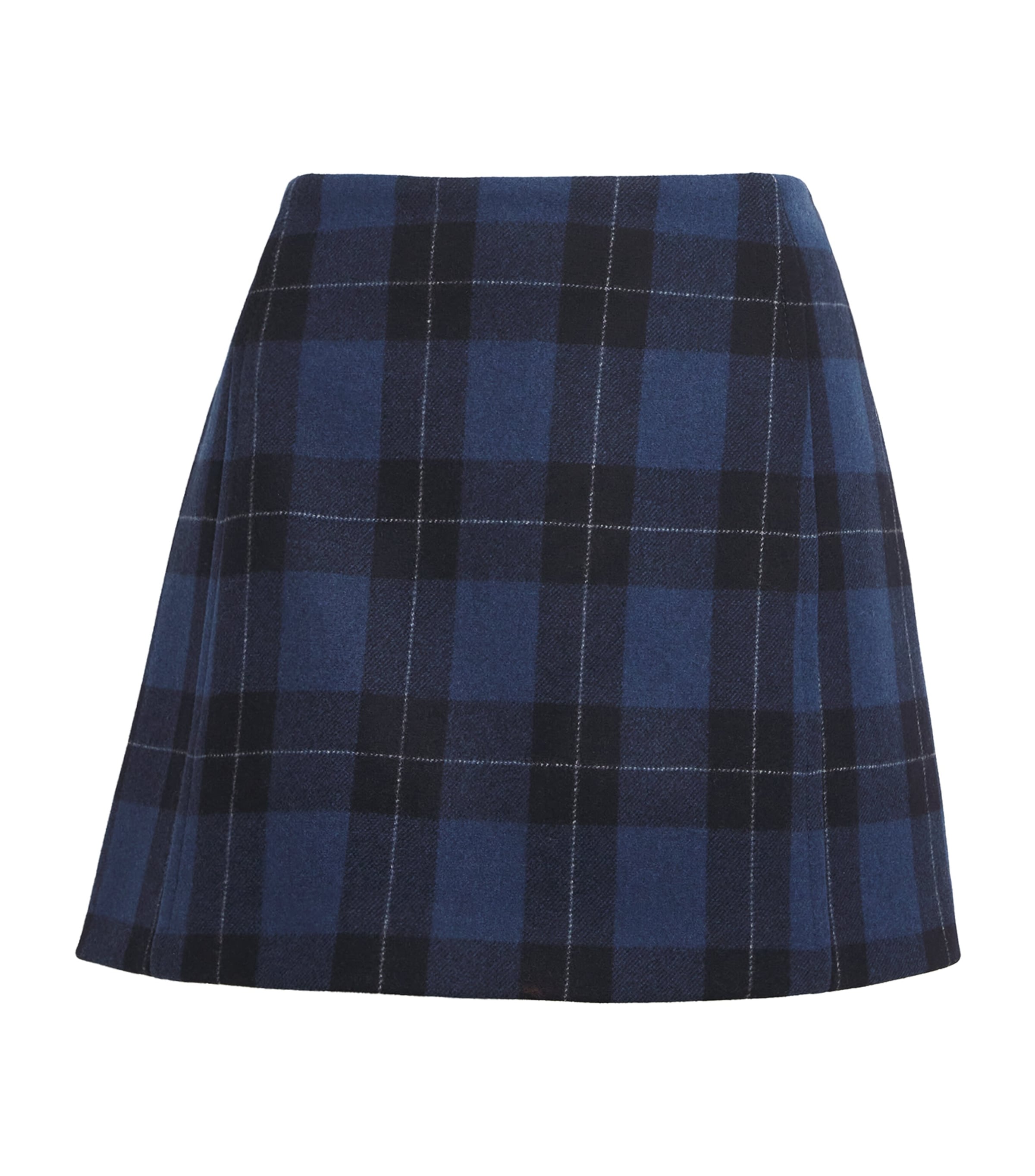 Max & Co Wool-blend Mini Skirt In Blue