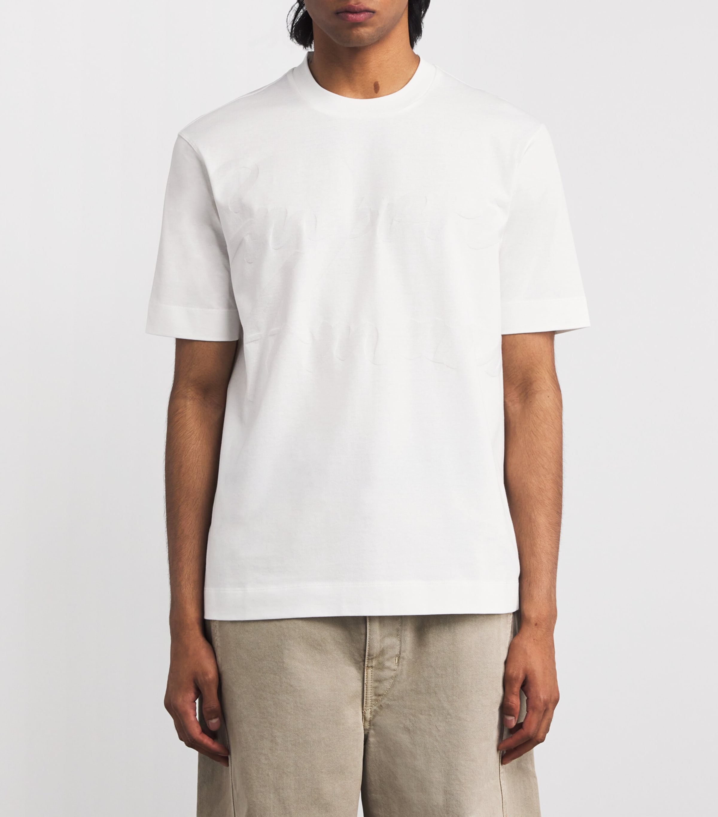 Emporio Armani Cotton Scribbled Logo T-Shirt | Harrods UK