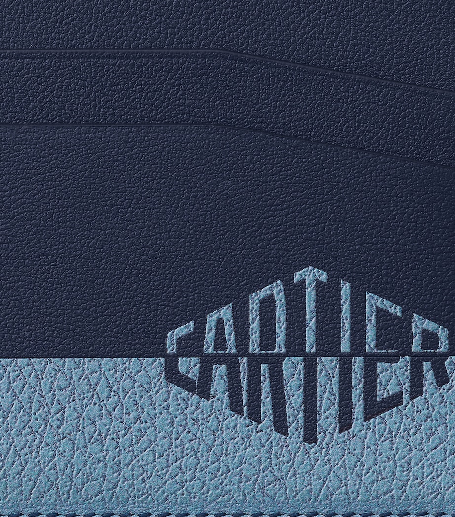 Leather Losange Shadow Card Holder NAVY BLUE / SKY BLUE Image 5