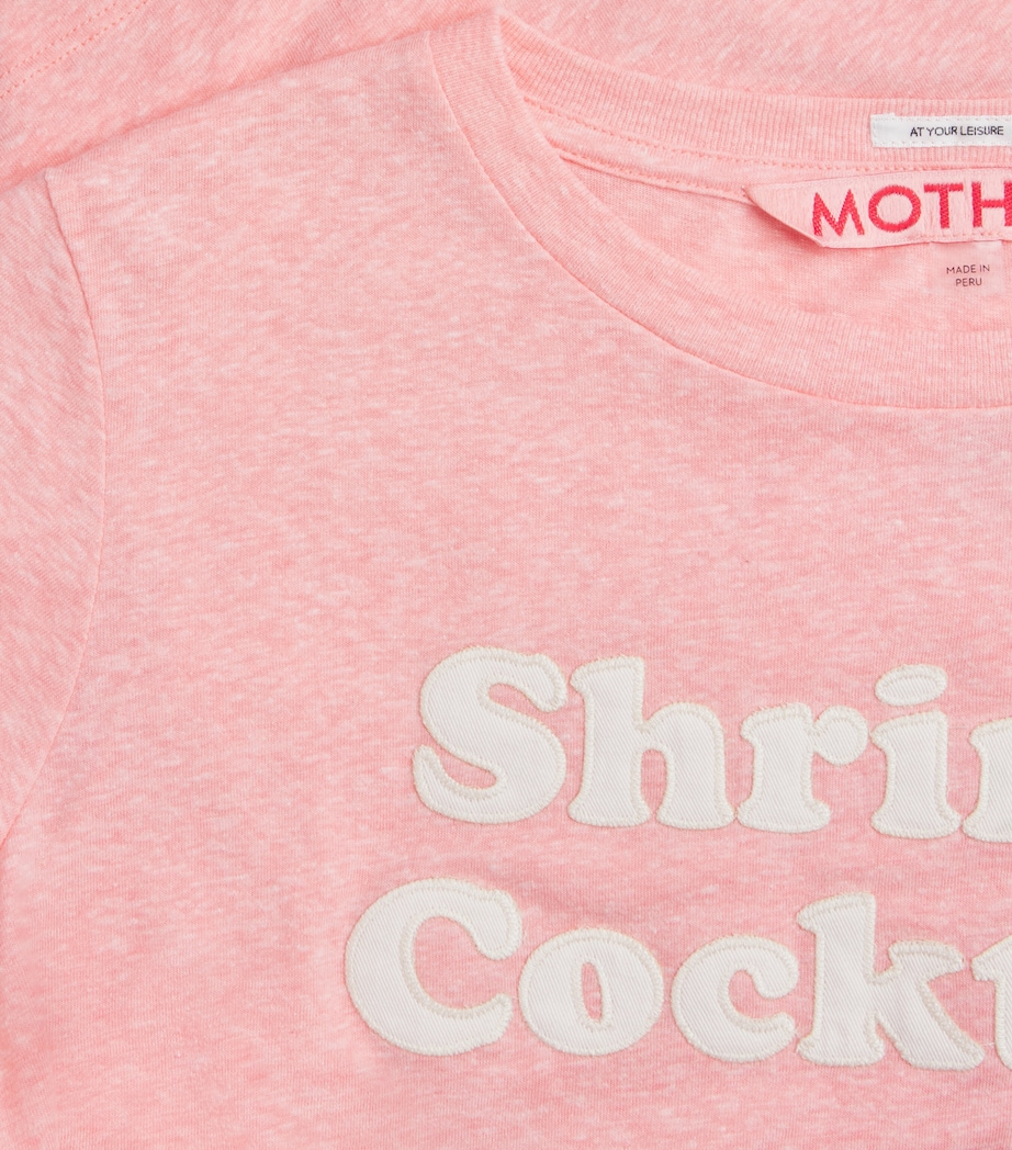 MOTHER Womens The Boxy Goodie Goodie T-Shirt Hri Shrimp Cock Image 6