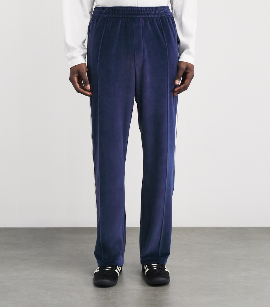 x Wales Bonner Velour Track Pants BLUE Image 3