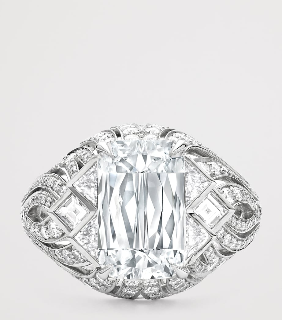 Platinum and Diamond Victoria Falls Inside Africa Ring PLATINUM Image 3