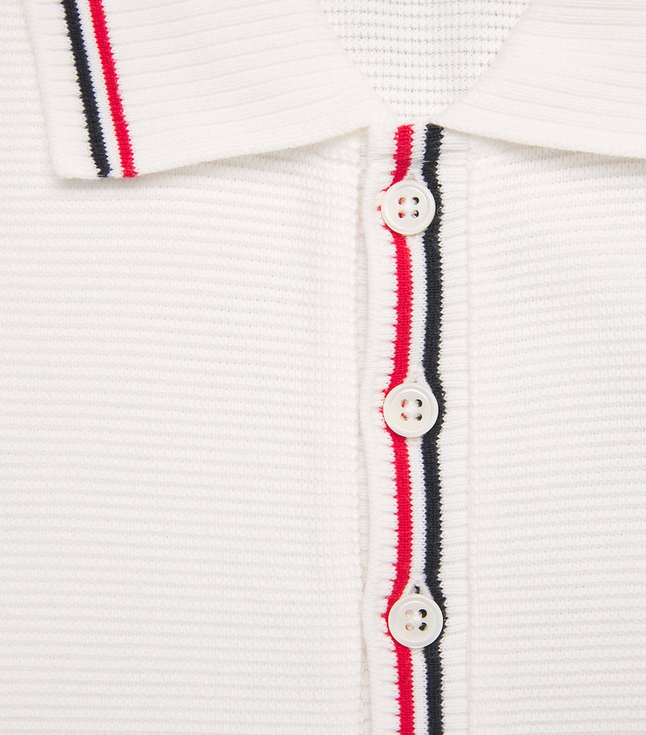 Cotton Rib-Cuff Polo Shirt NATURAL WHITE Image 5