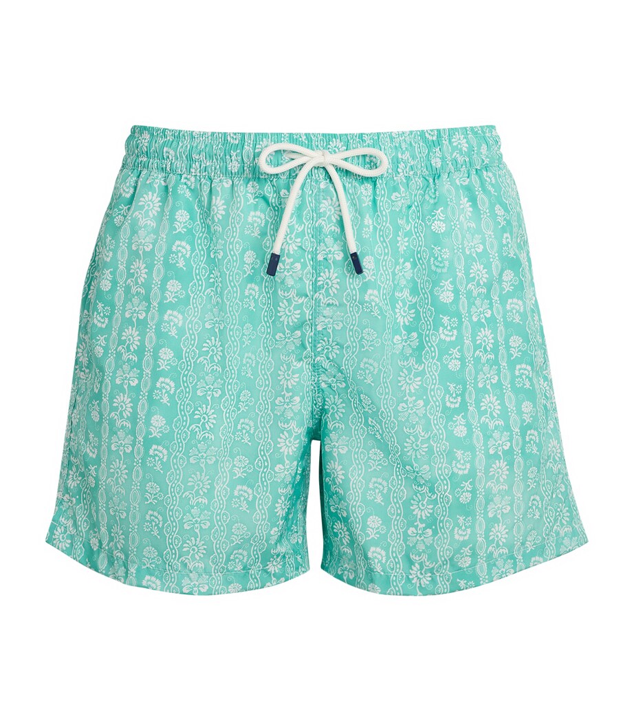 Fedeli Mens Printed Madeira Swim Shorts Green Image 1