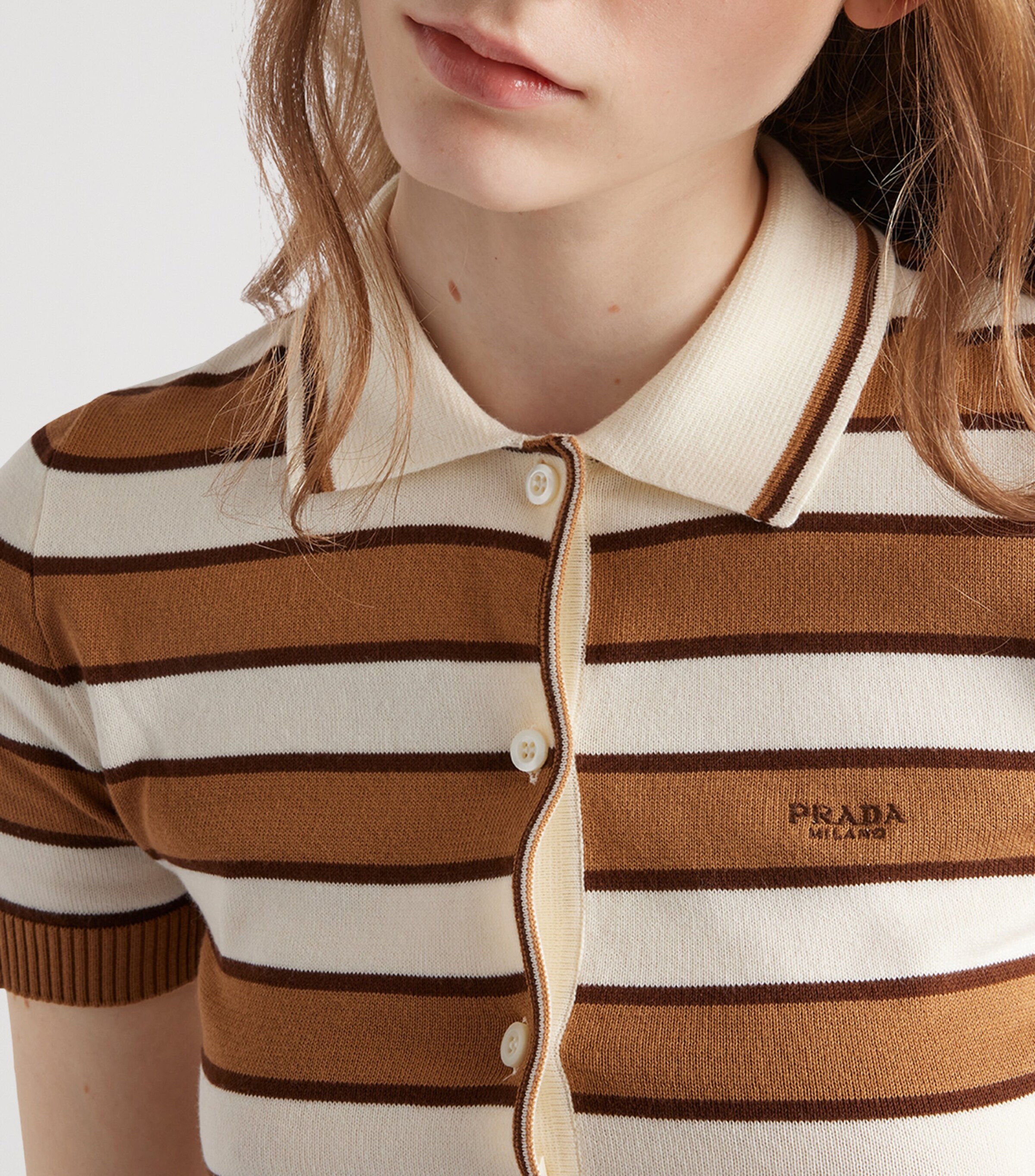 Cotton Stripe Cardigan F0BH2 Image 3