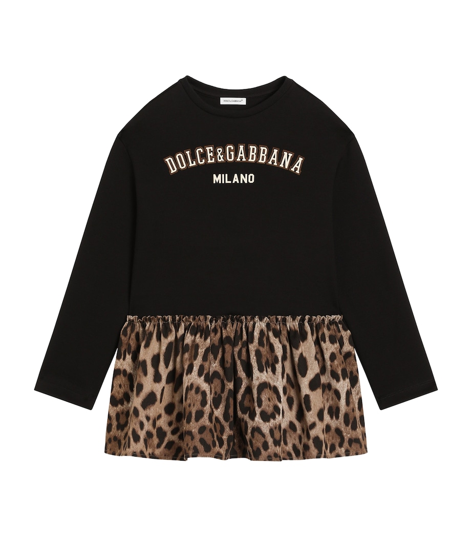 Long-Sleeve Logo Dress (8-12 Years) S9000COMBINED Image 1