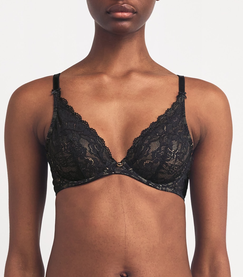 Lace Rosessence Triangle Bra BLACK Image 2