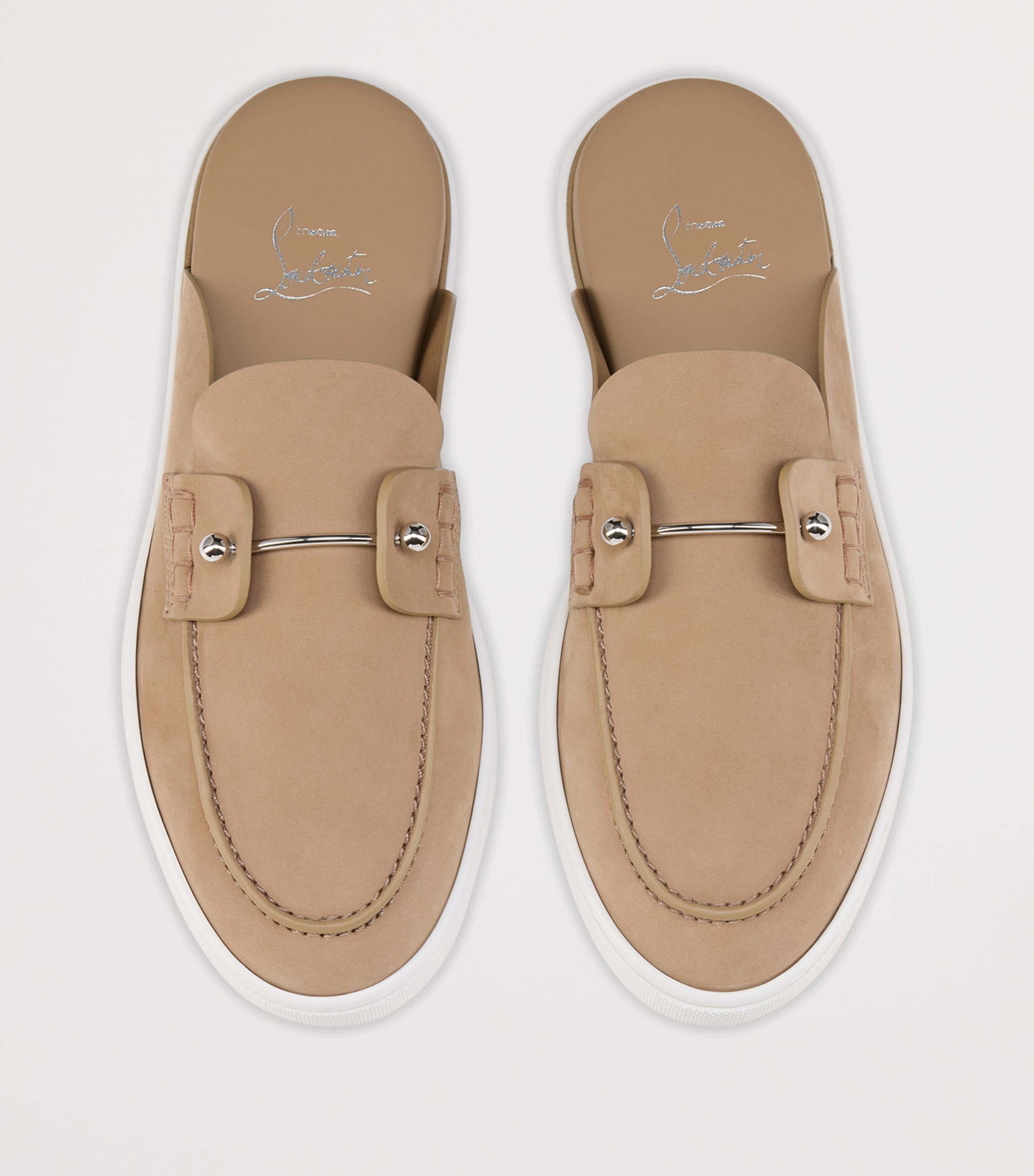 Christian Louboutin Chanme Donna Flat Leather Mules Image 5