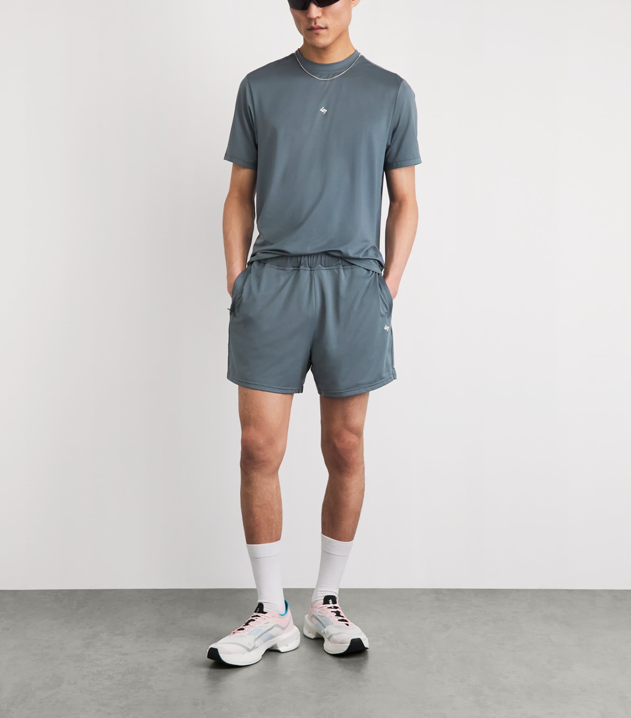 Represent 247 Mens Mesh DNA Shorts Dusky Navy Image 2